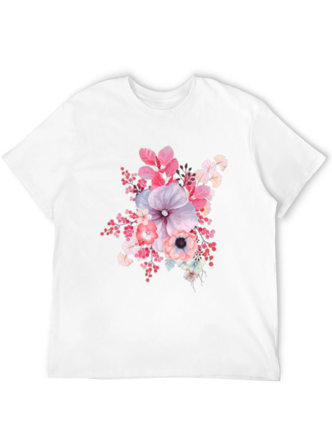 Black Floral Print Black T-Shirt view 12