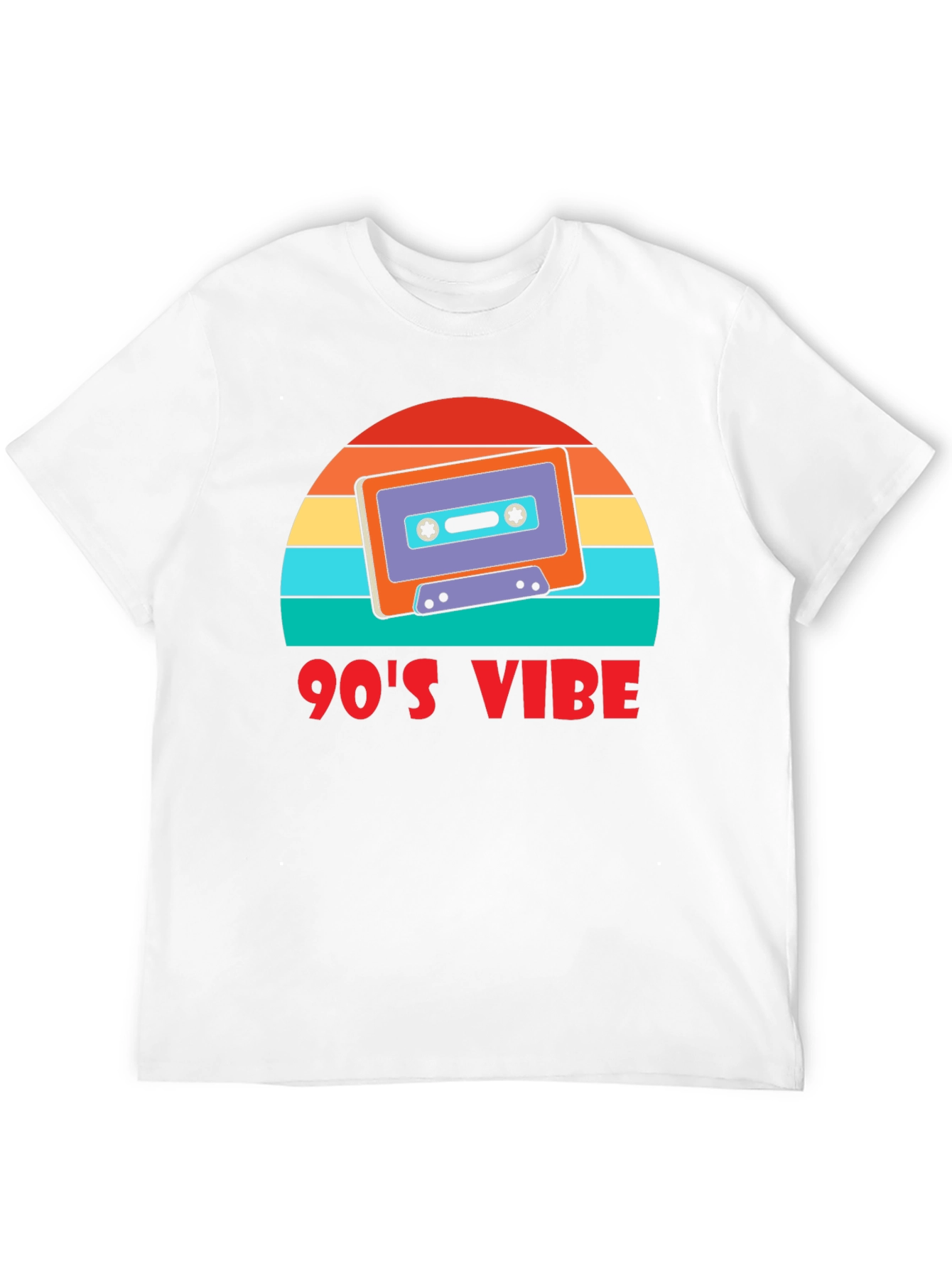 Black 90's Vibe Retro Cassette T-Shirt view 12