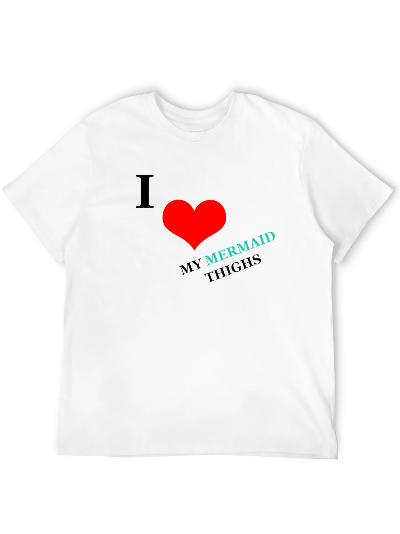 Black I Heart Mermaid Thighs Black T-Shirt view 12