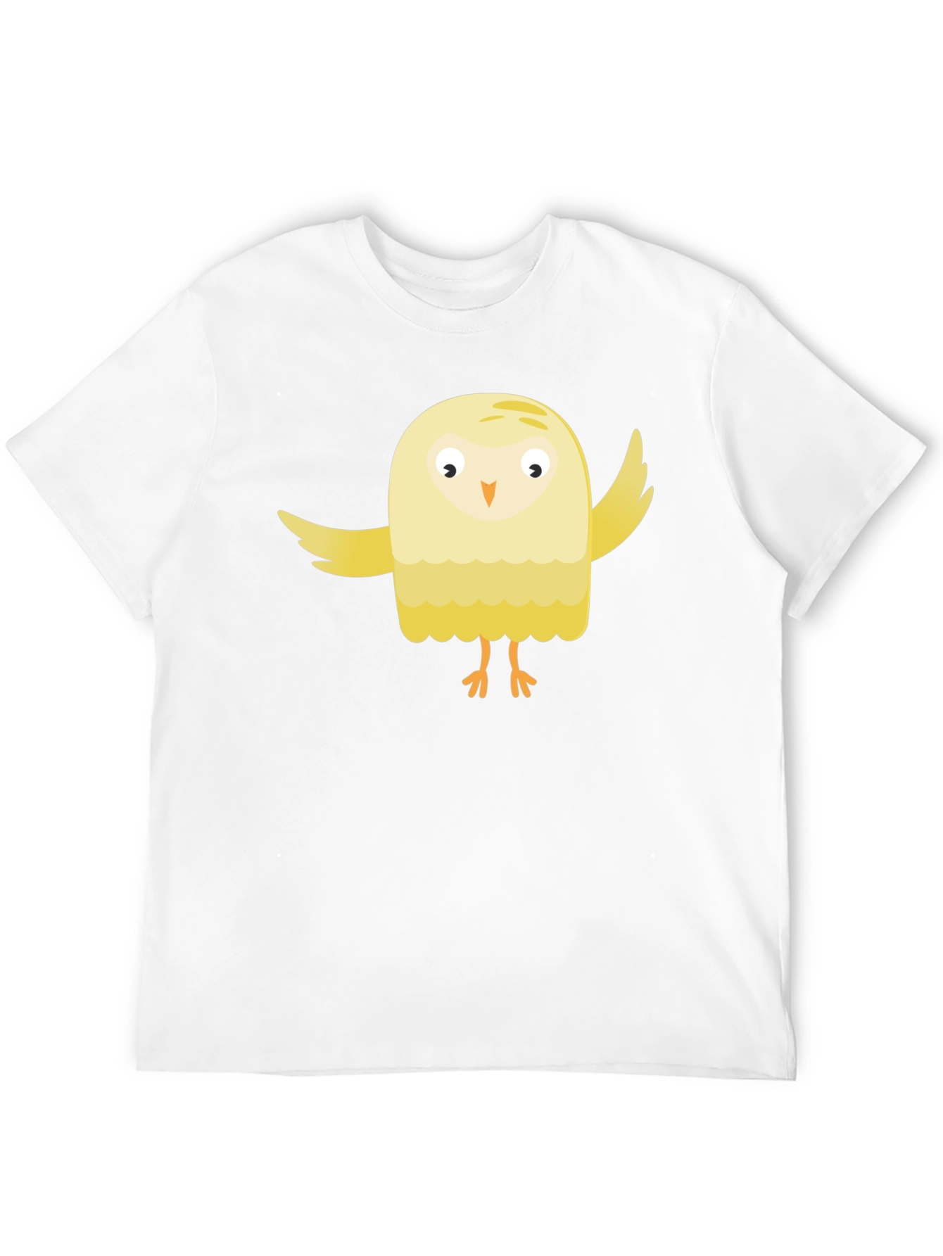 Black Cute Cartoon Bird Black T-Shirt view 12