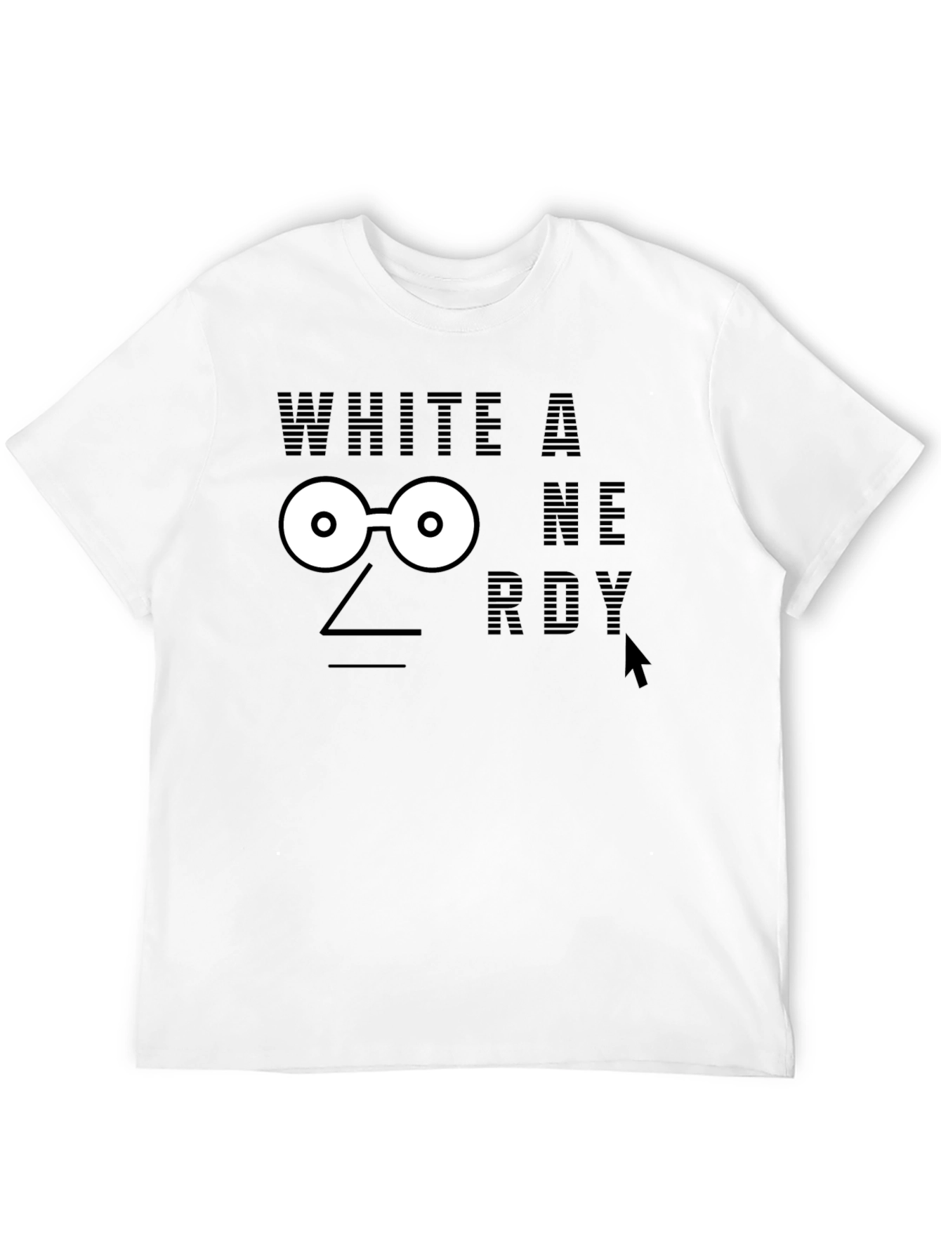 Black White a Nerd? Funny Graphic Novelty T-Shirt view 12