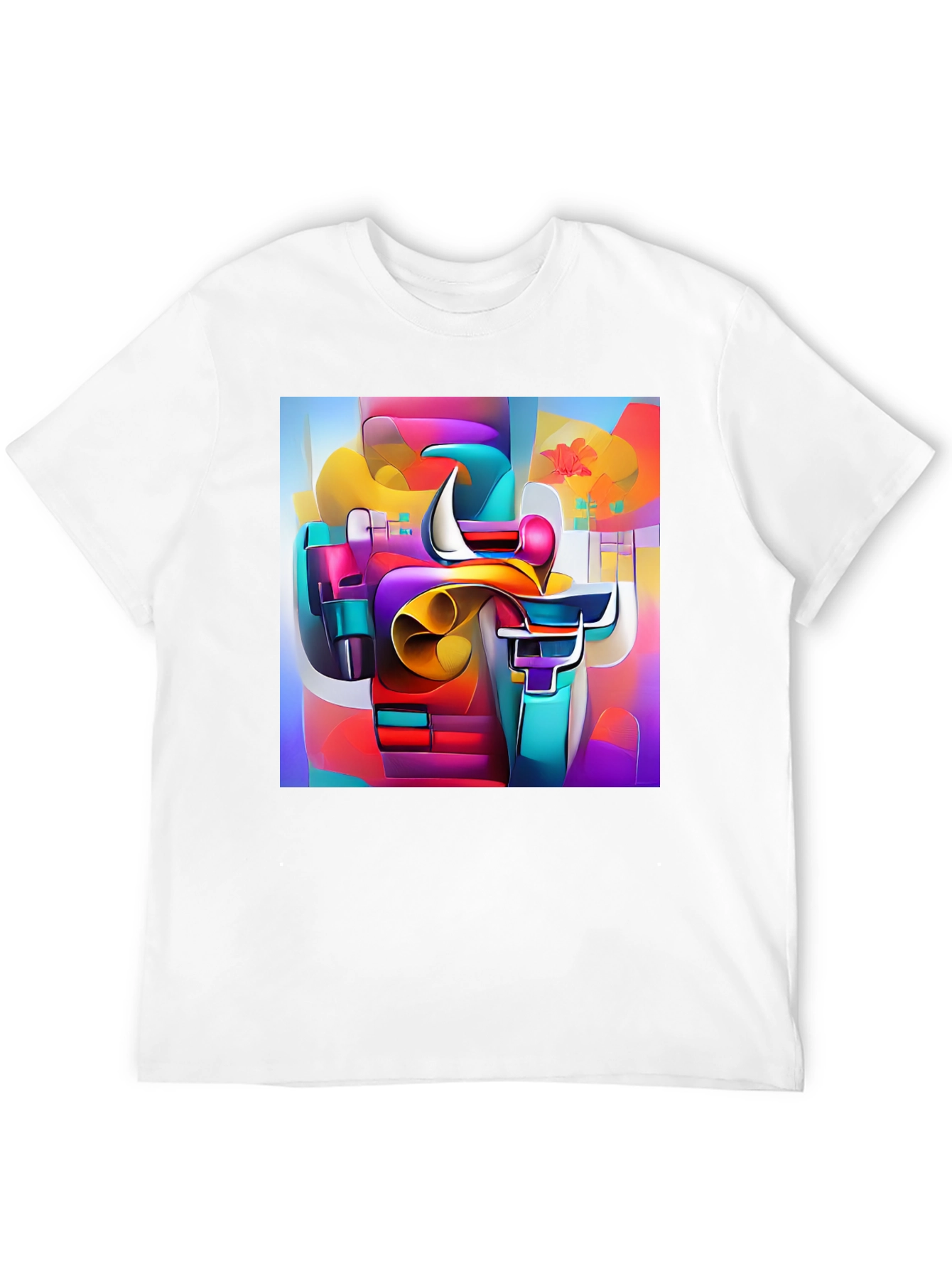 Black Abstract Art Tee - Vibrant Graphic Print view 12