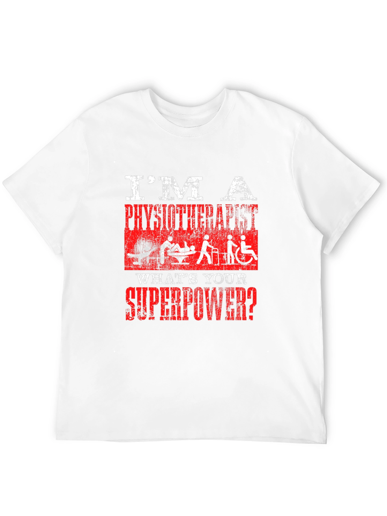 Black Physiotherapist Superpower T-Shirt - Black view 12