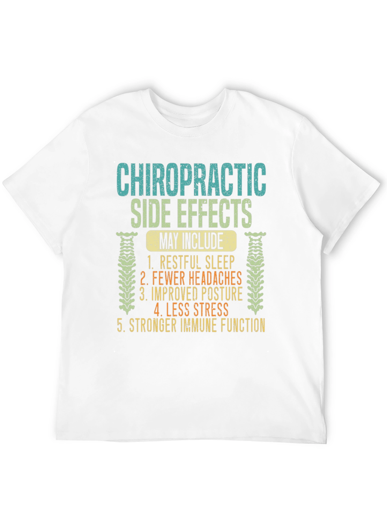 Black Chiropractic Side Effects T-Shirt view 12