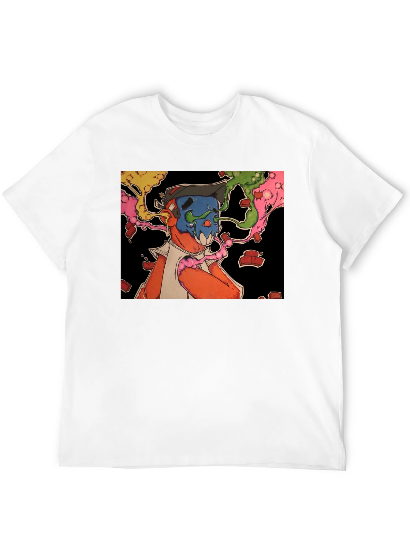 Black Abstract Graphic Print Black T-Shirt view 12