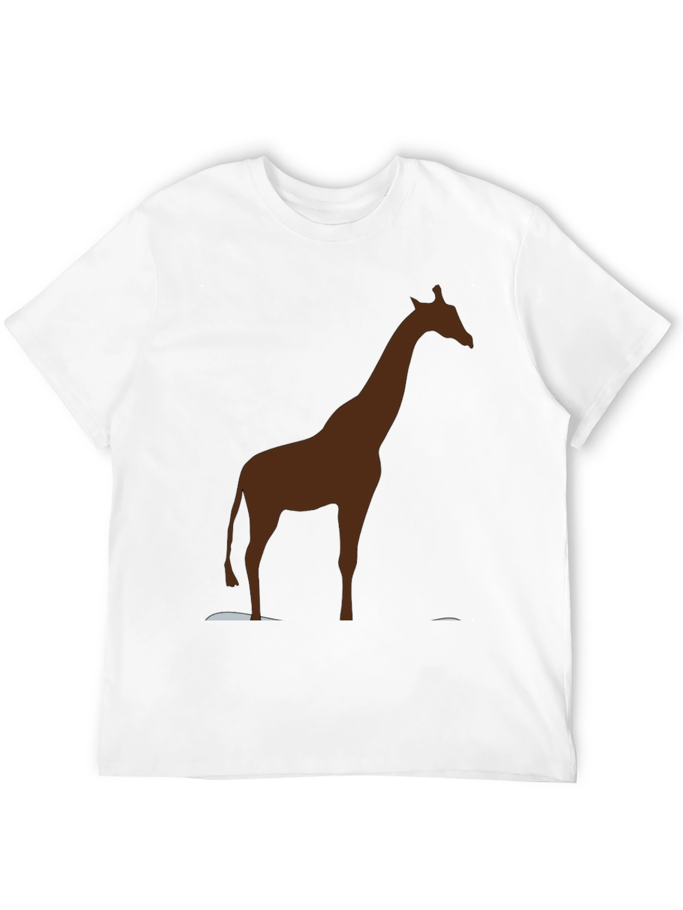Black Giraffe Silhouette Black T-Shirt view 12