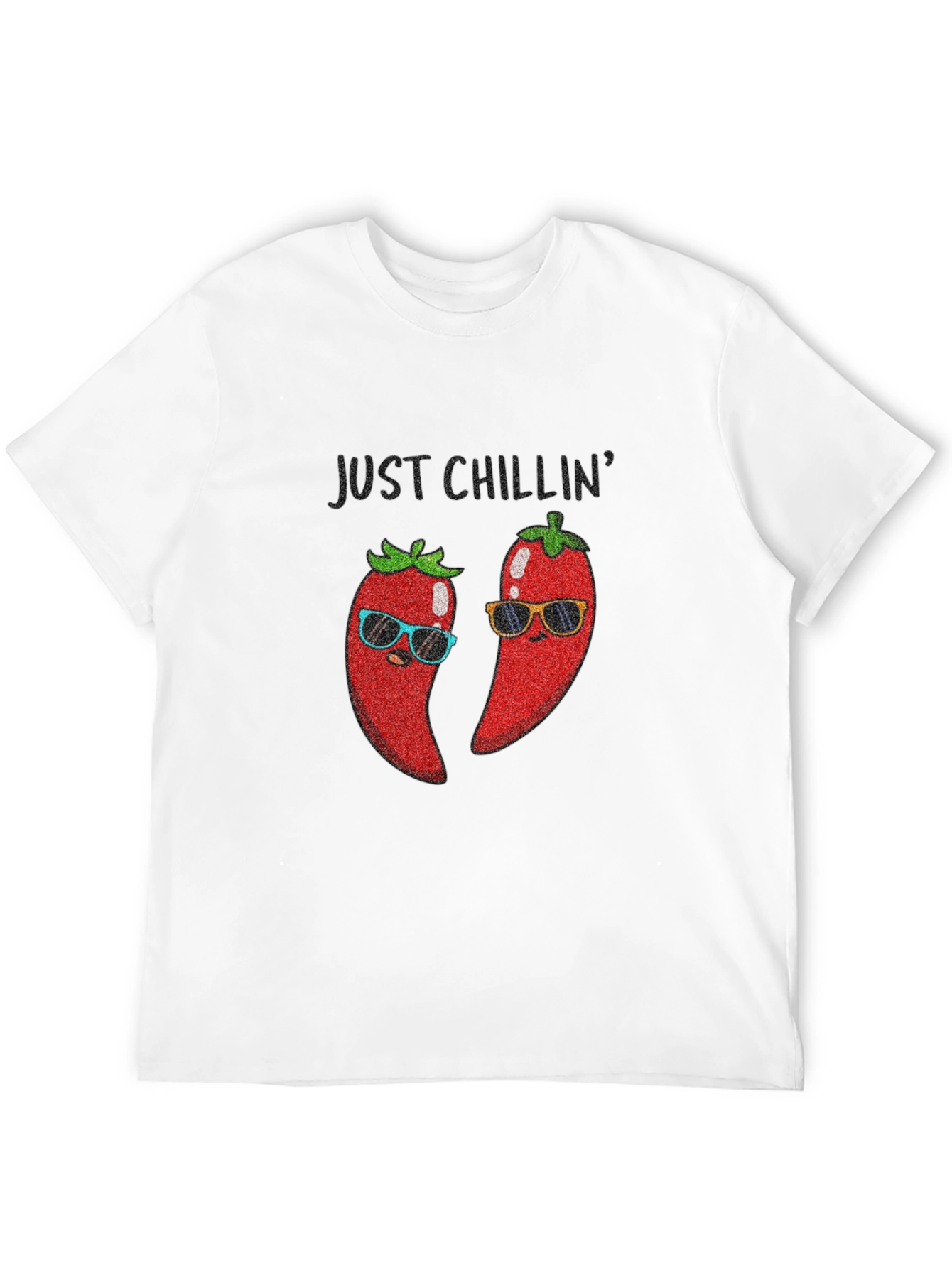 Black Just Chillin' Chili Pepper Graphic Tee view 12