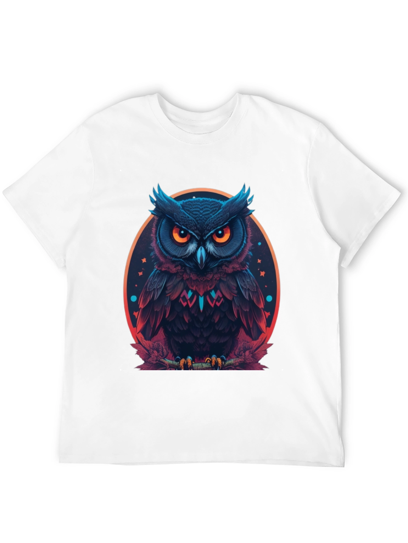 Black Men's Black Owl Graphic Tee view 12