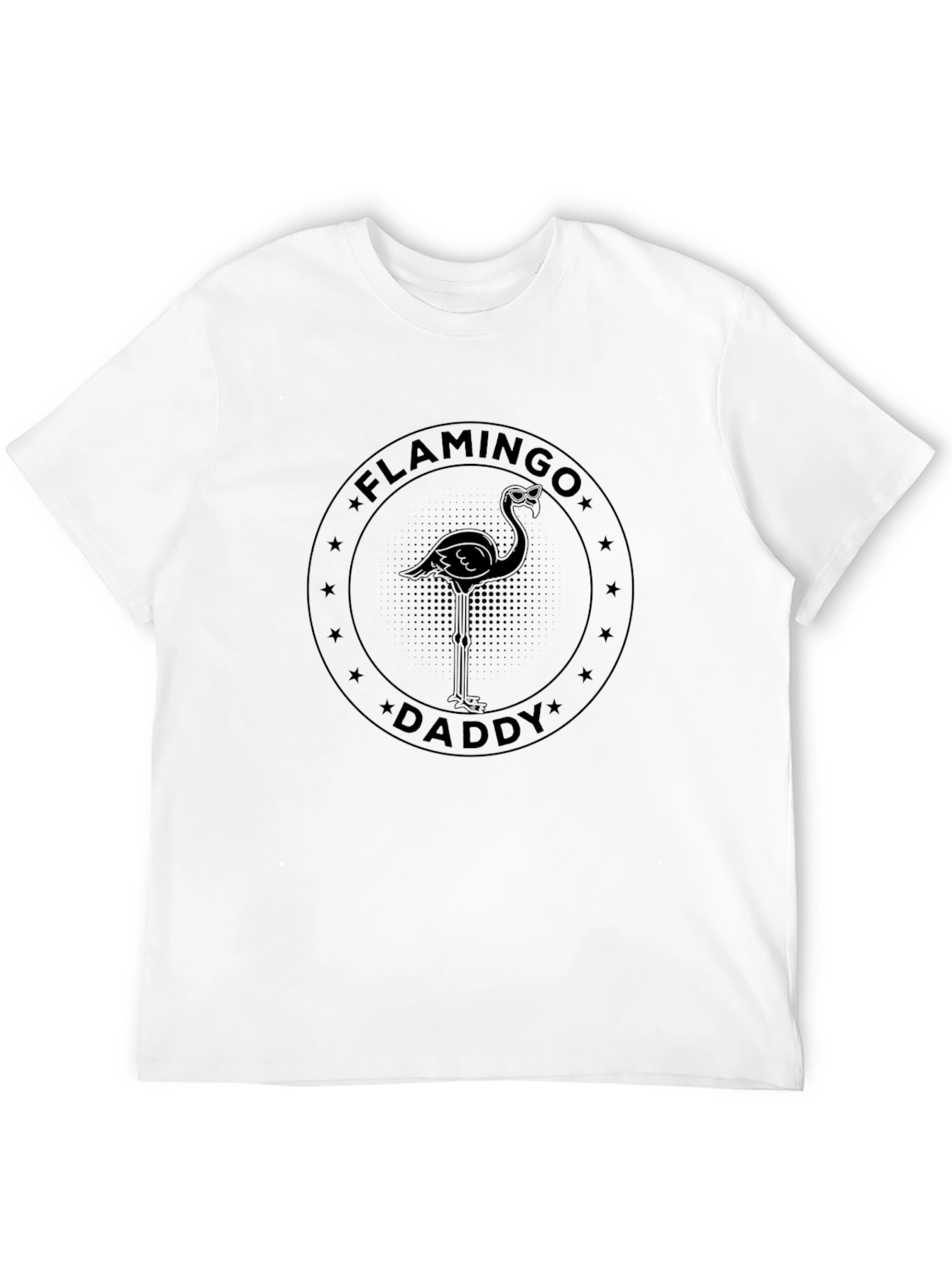 Black Flamingo Daddy Graphic Print T-Shirt view 12