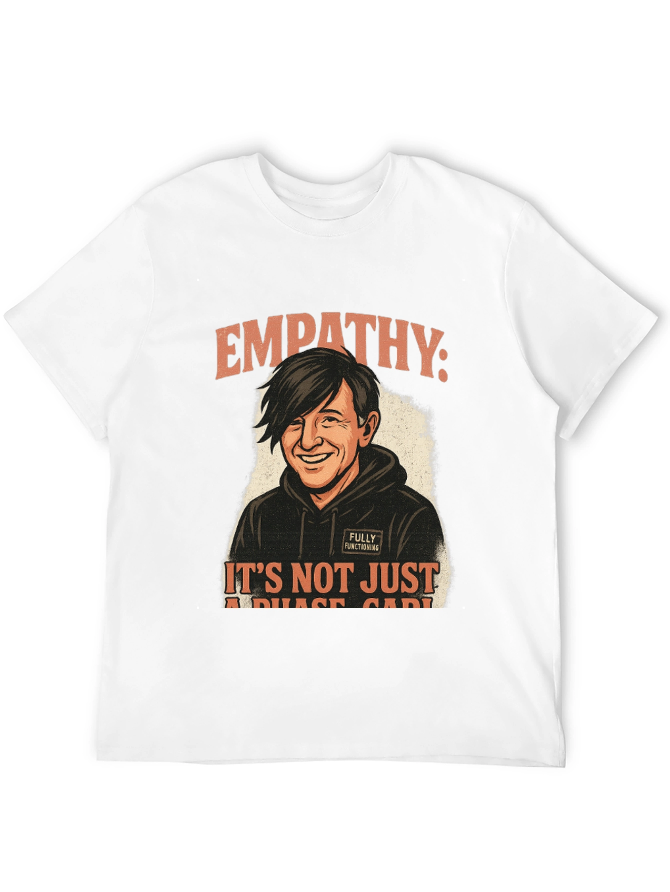 Black Empathy Not a Phase Black Graphic Tee view 12