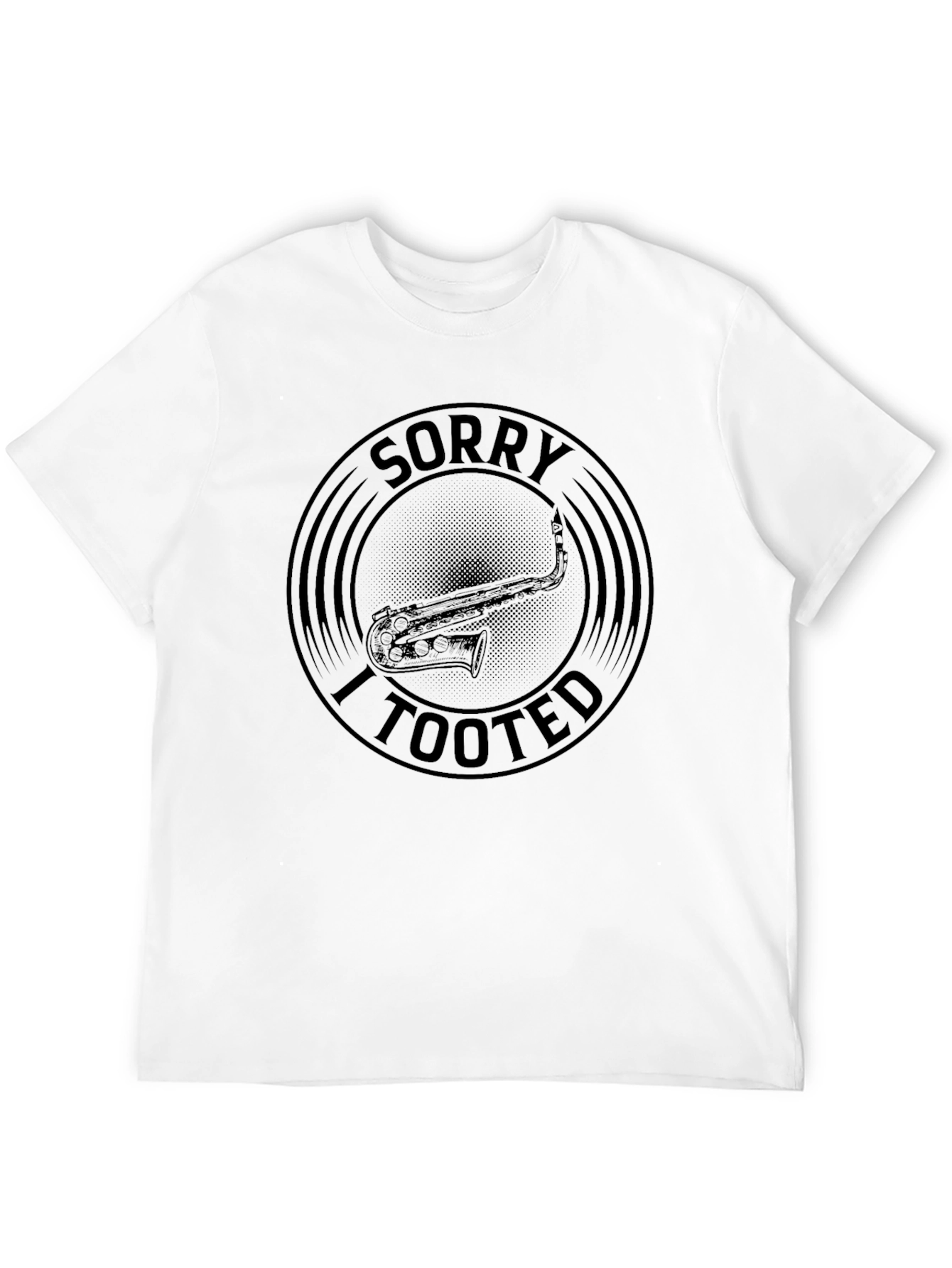 Black Sorry I Tooted Saxophone T-Shirt view 12