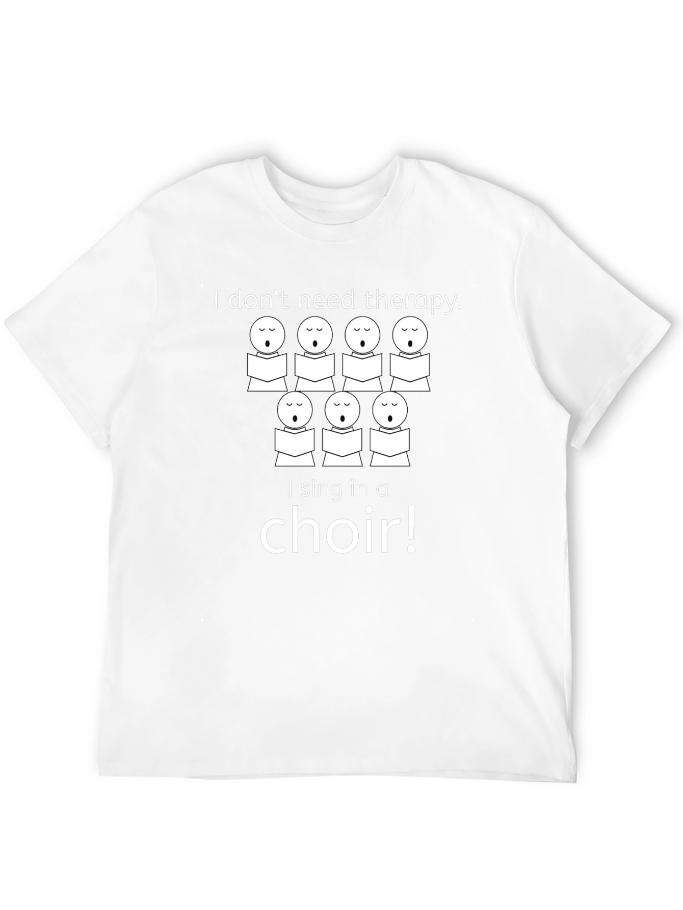 Black Choir Therapy T-Shirt - Sing Your Stress Away! view 12