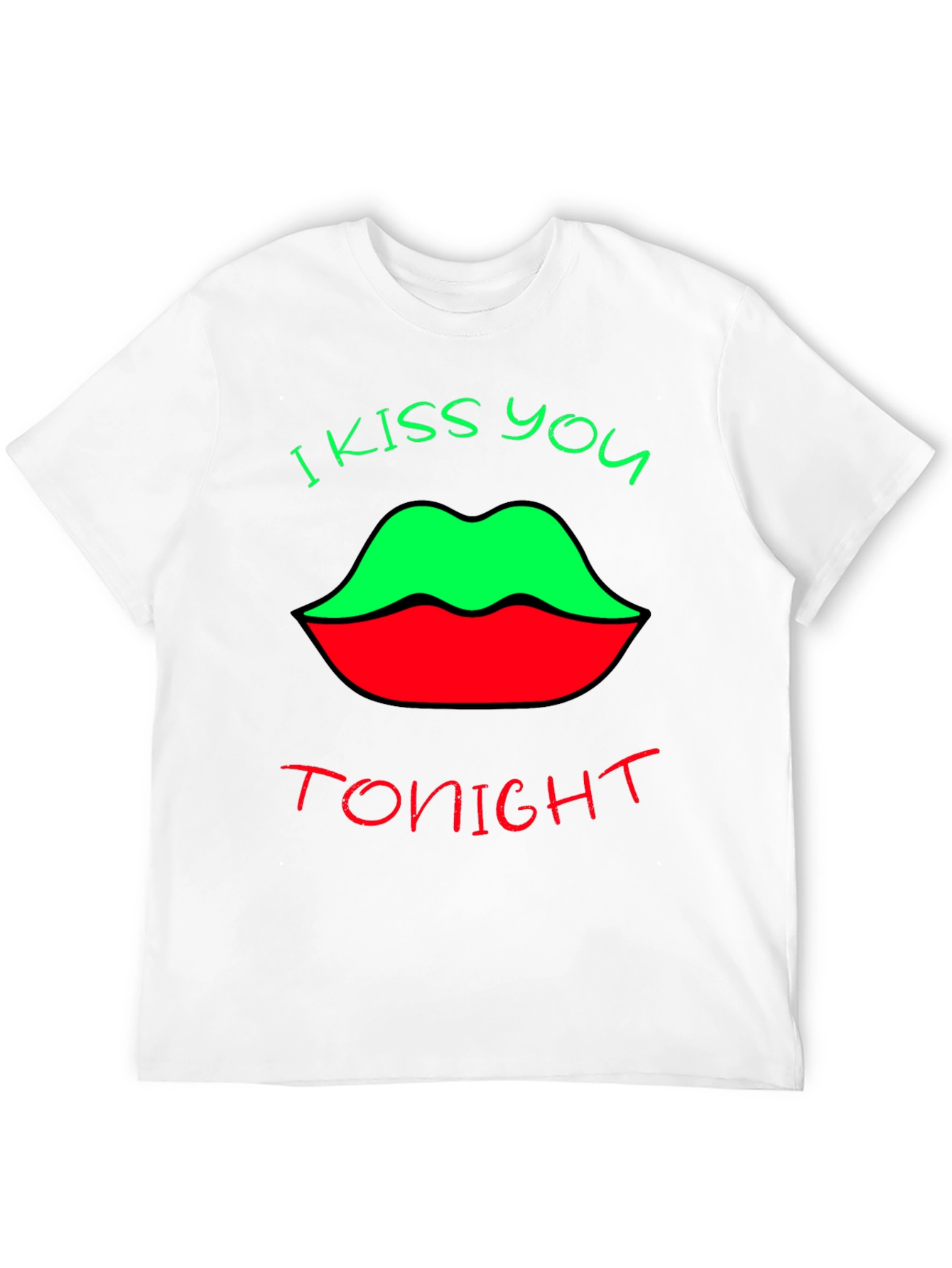 Black Kiss You Tonight Graphic Tee - Unique Lip Design view 12