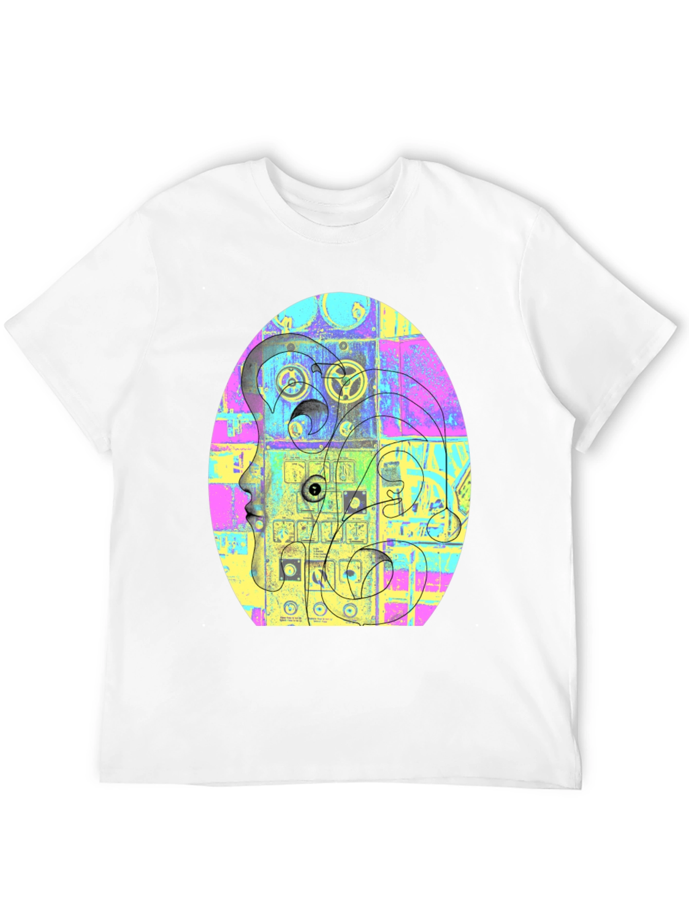 Black Abstract Face Graphic Tee - Unique Style view 12