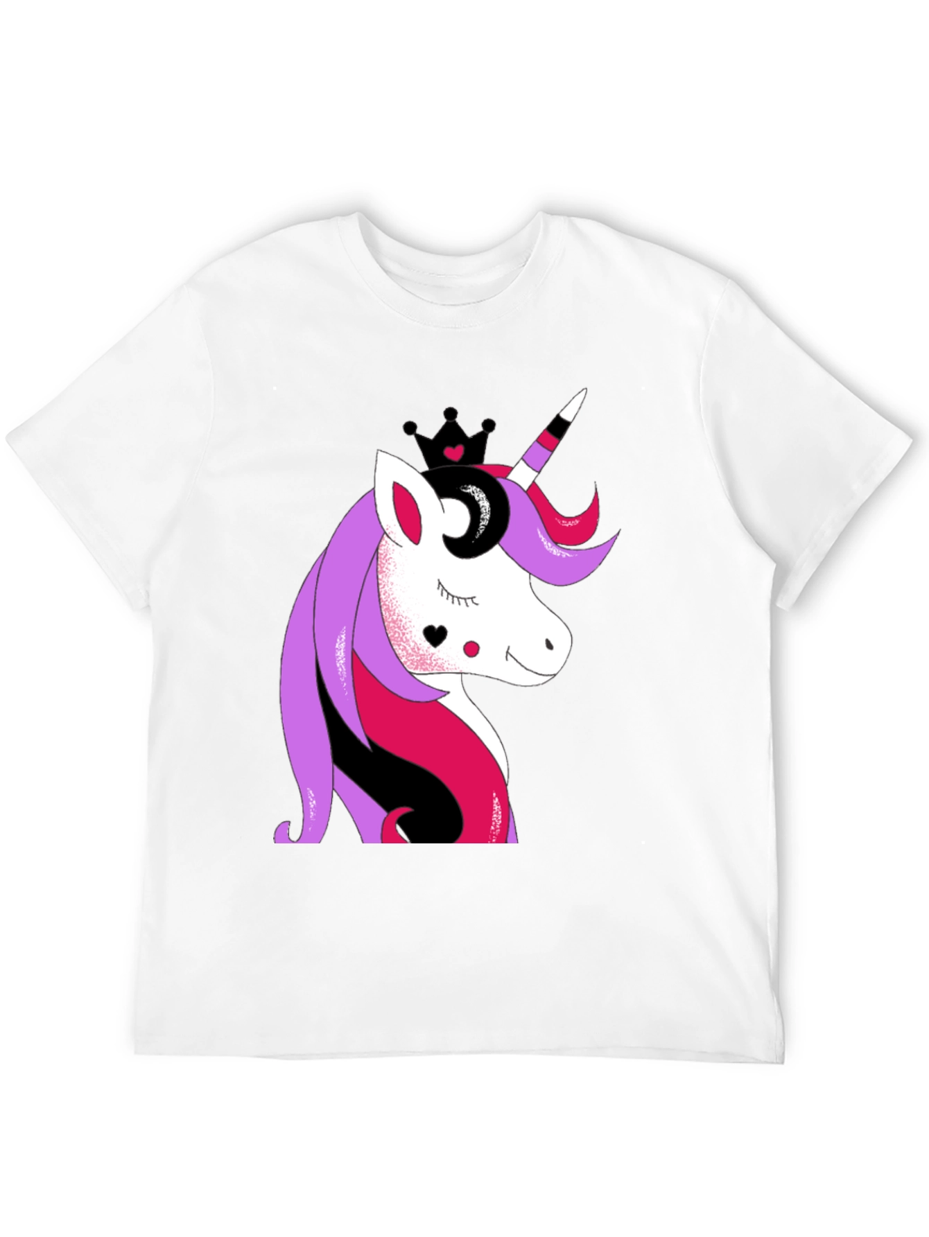 Black Unicorn Crown Graphic T-Shirt - Stylish and Fun view 12