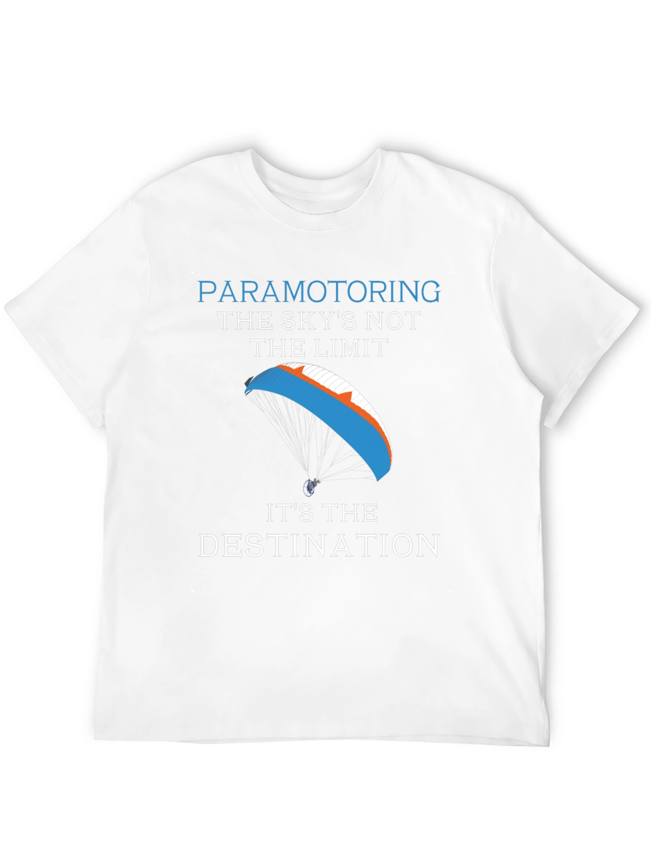 Black Paramotoring Sky's The Destination T-Shirt view 12