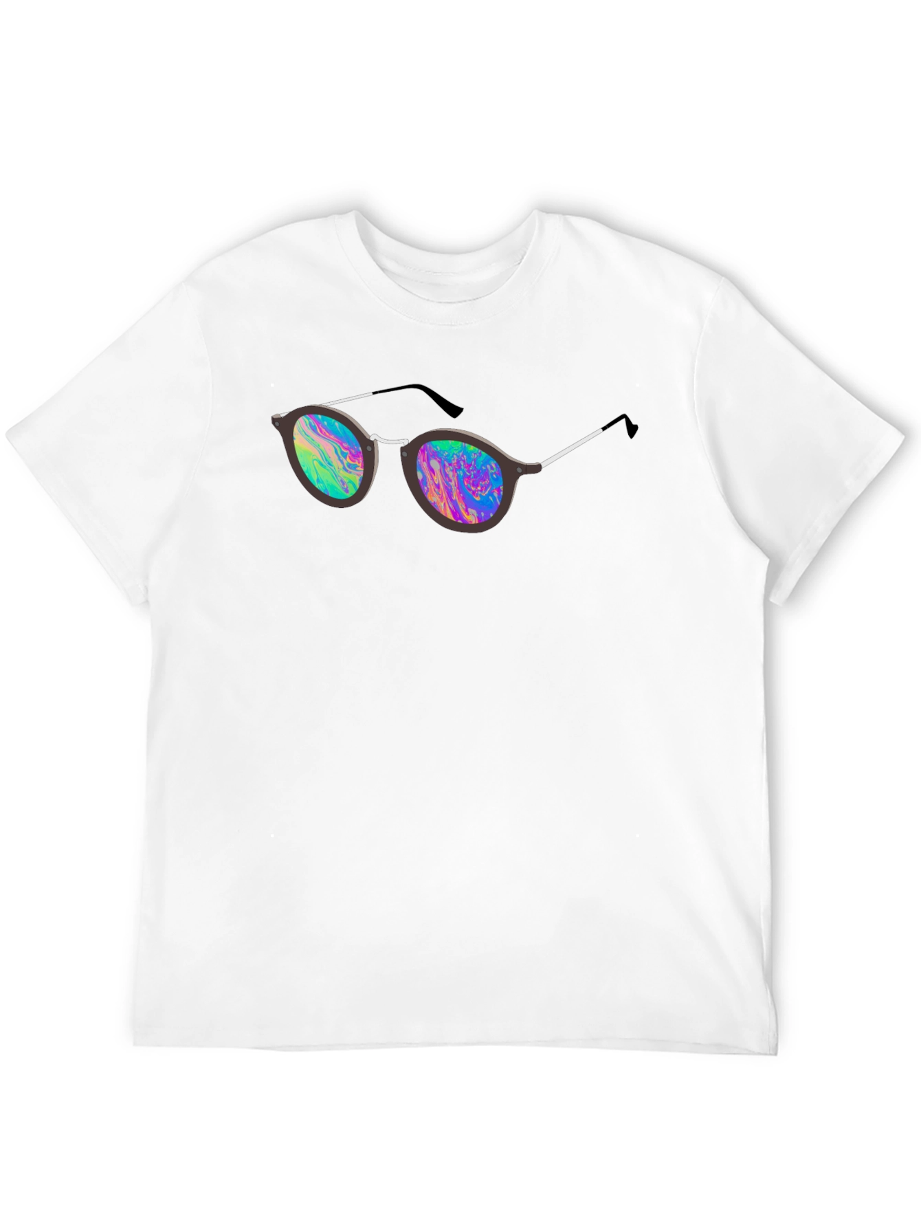 Black Retro Sunglasses Graphic Tee - Men's Black T-Shirt view 12