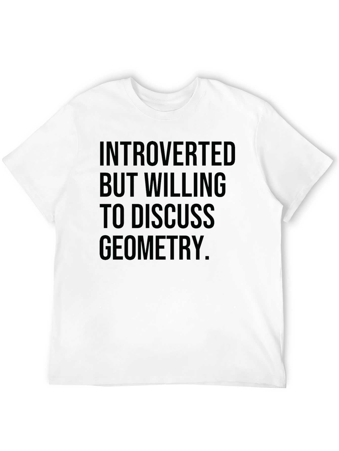 Black Introverted Geometry T-Shirt view 12