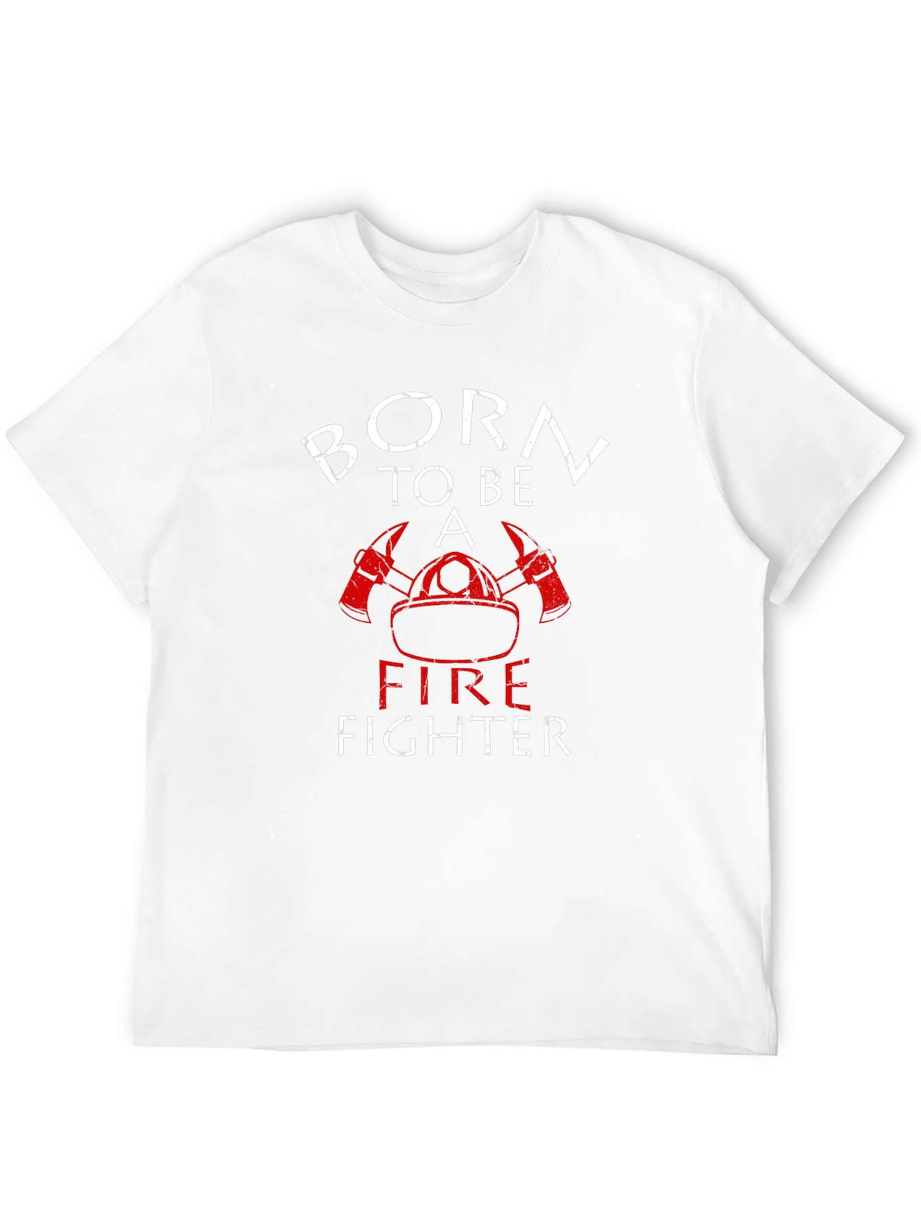 Black Born to be a Fire Fighter Black T-Shirt view 12
