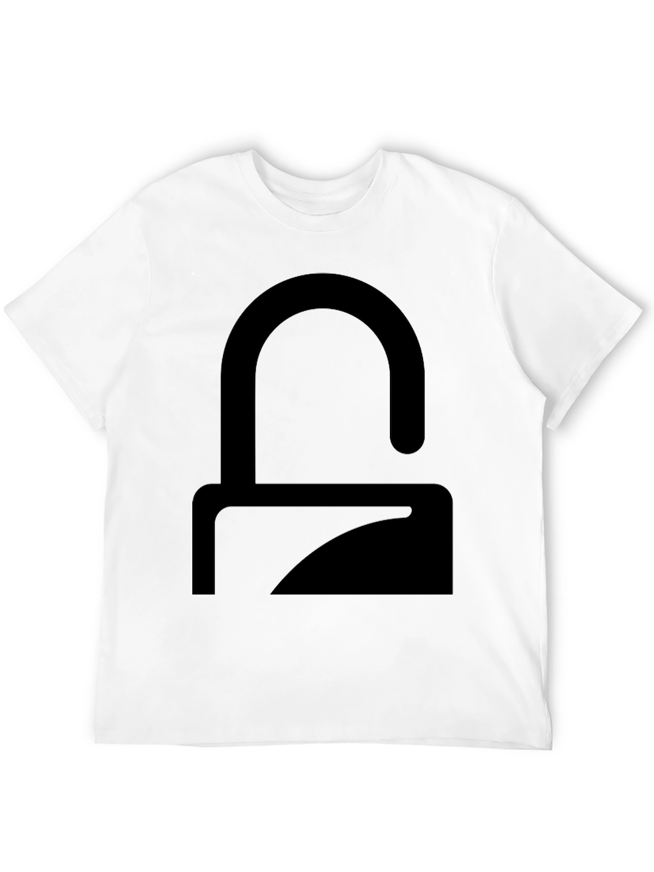 Black Modern Minimalist Graphic T-Shirt - Solid Black view 12