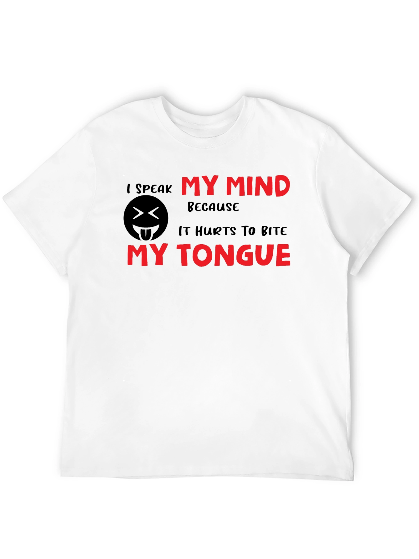Black I Speak My Mind Black Cotton T-Shirt view 12