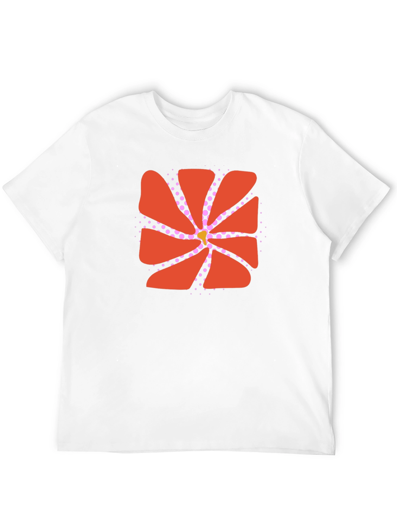 Black Abstract Flower Graphic Black Tee view 12