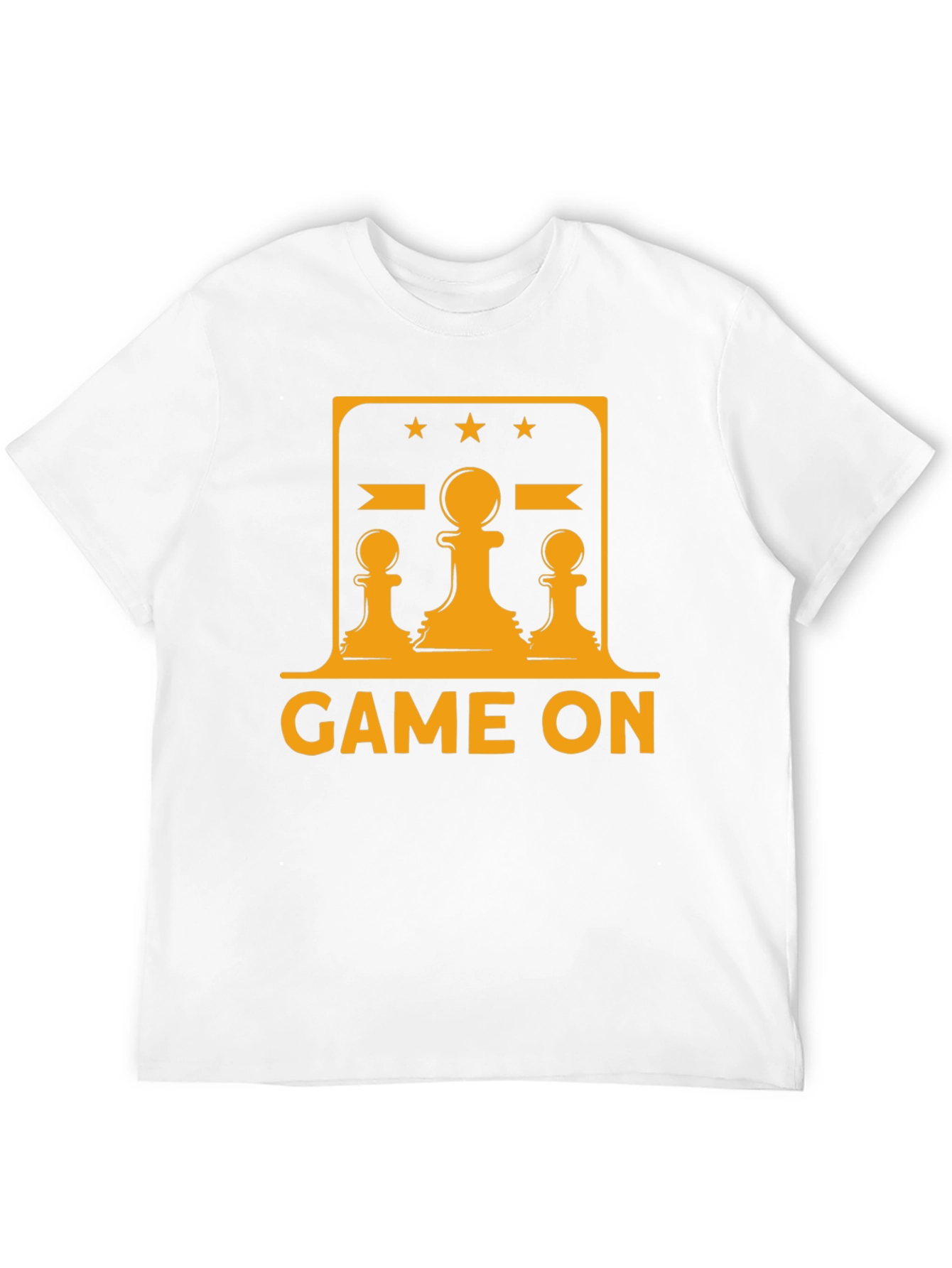 Black Game On Chess Graphic Tee - Black Cotton T-Shirt view 12