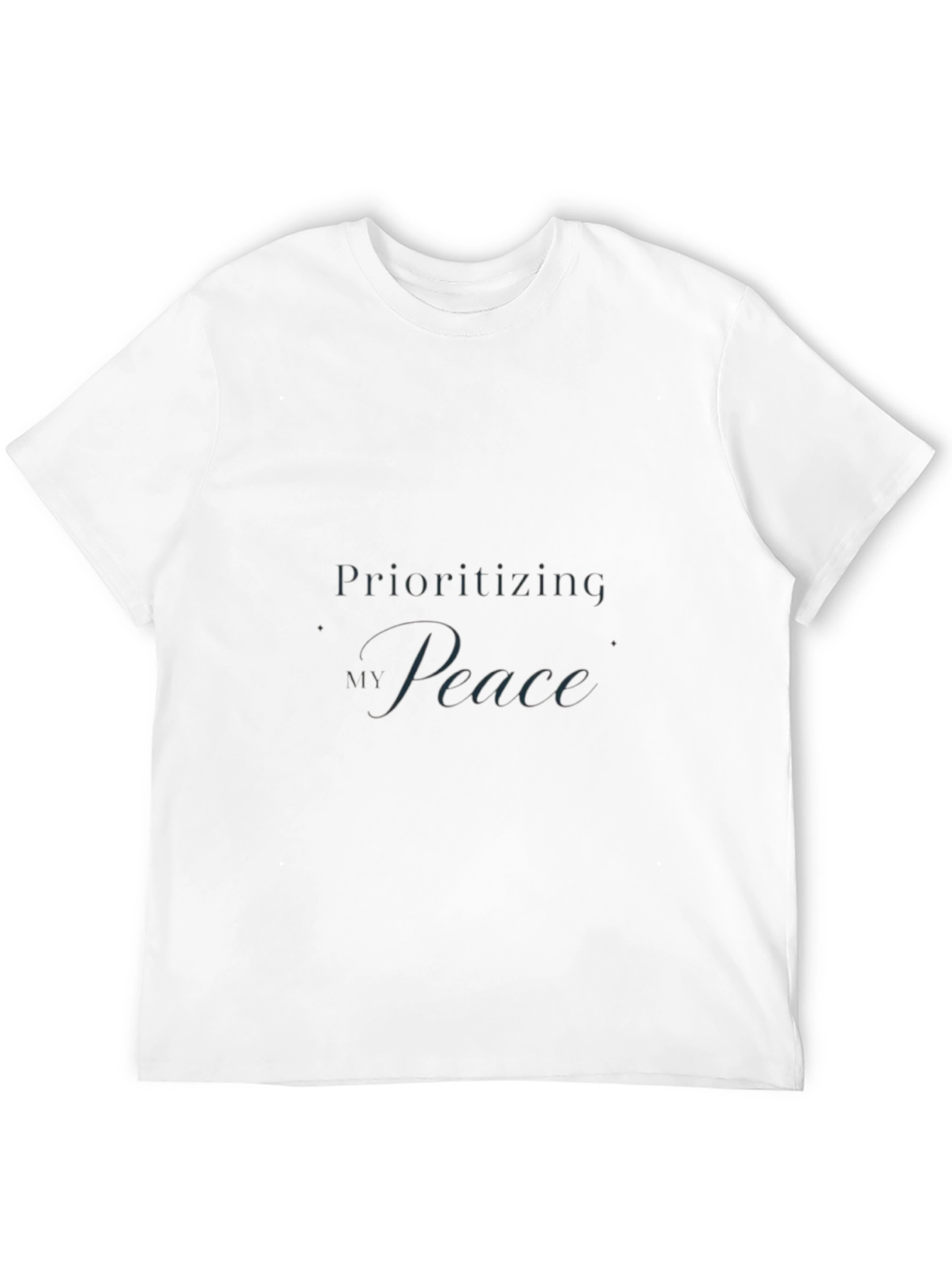 Black Prioritizing Peace Black T-Shirt view 12