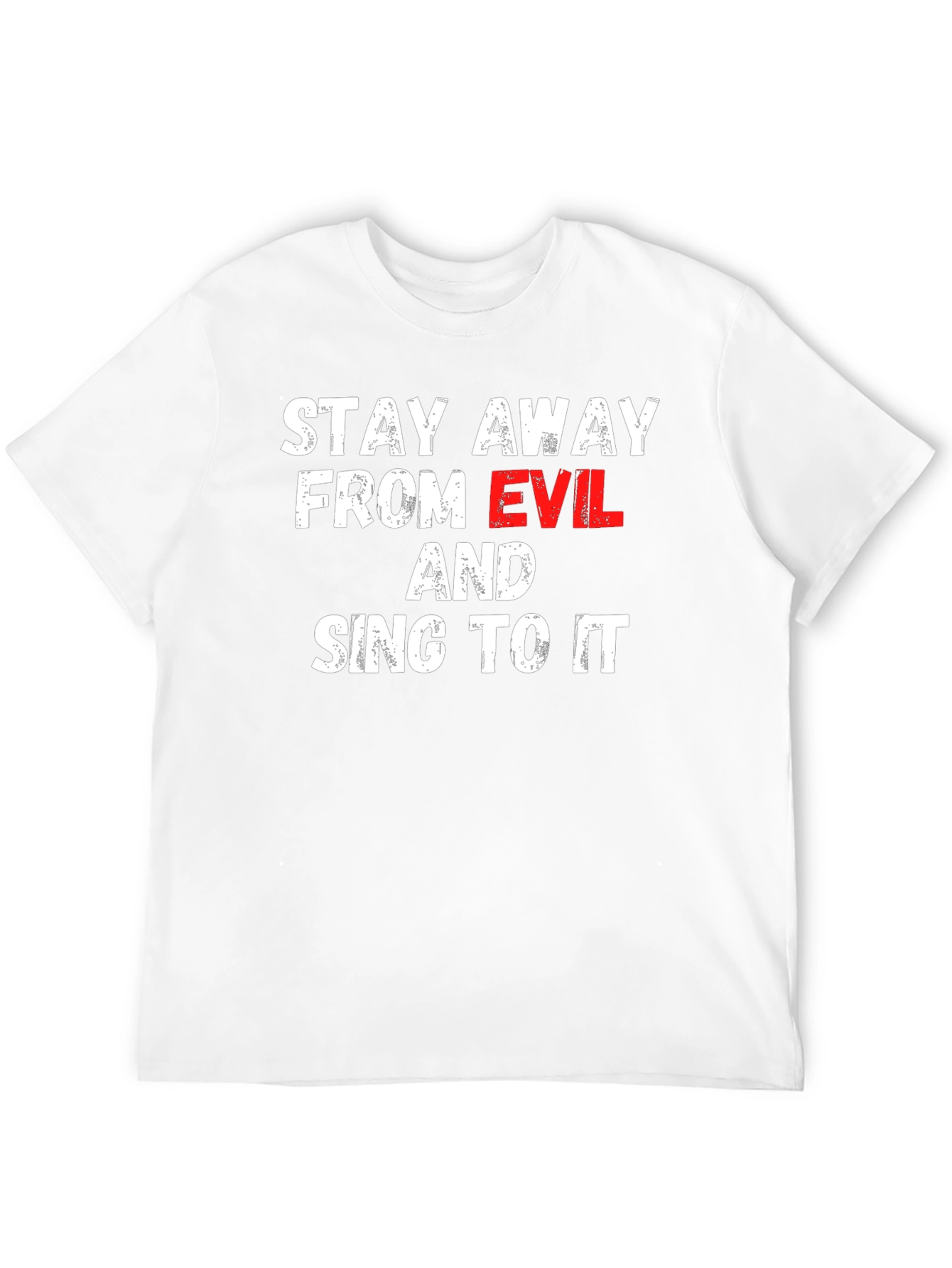 Black Stay Away From Evil T-Shirt view 12