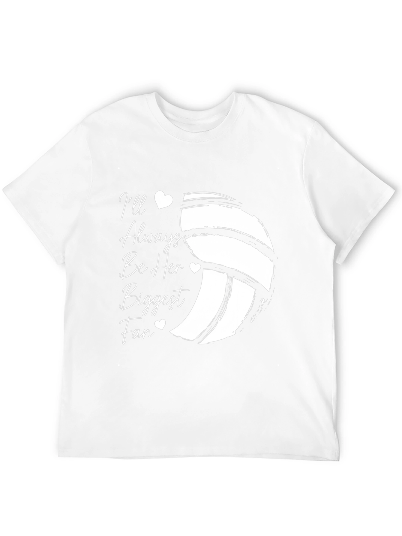 Black Volleyball Fan T-Shirt - I'll Always Be Her Biggest Fan view 12