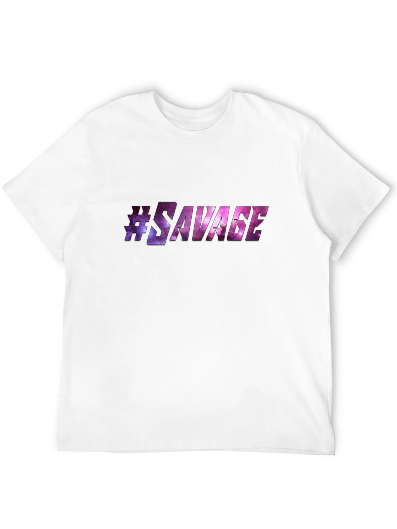 Black Savage Galaxy Print Black T-Shirt view 12