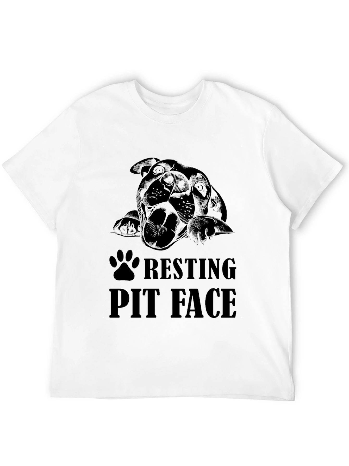 Black Resting Pit Face Black T-Shirt view 12