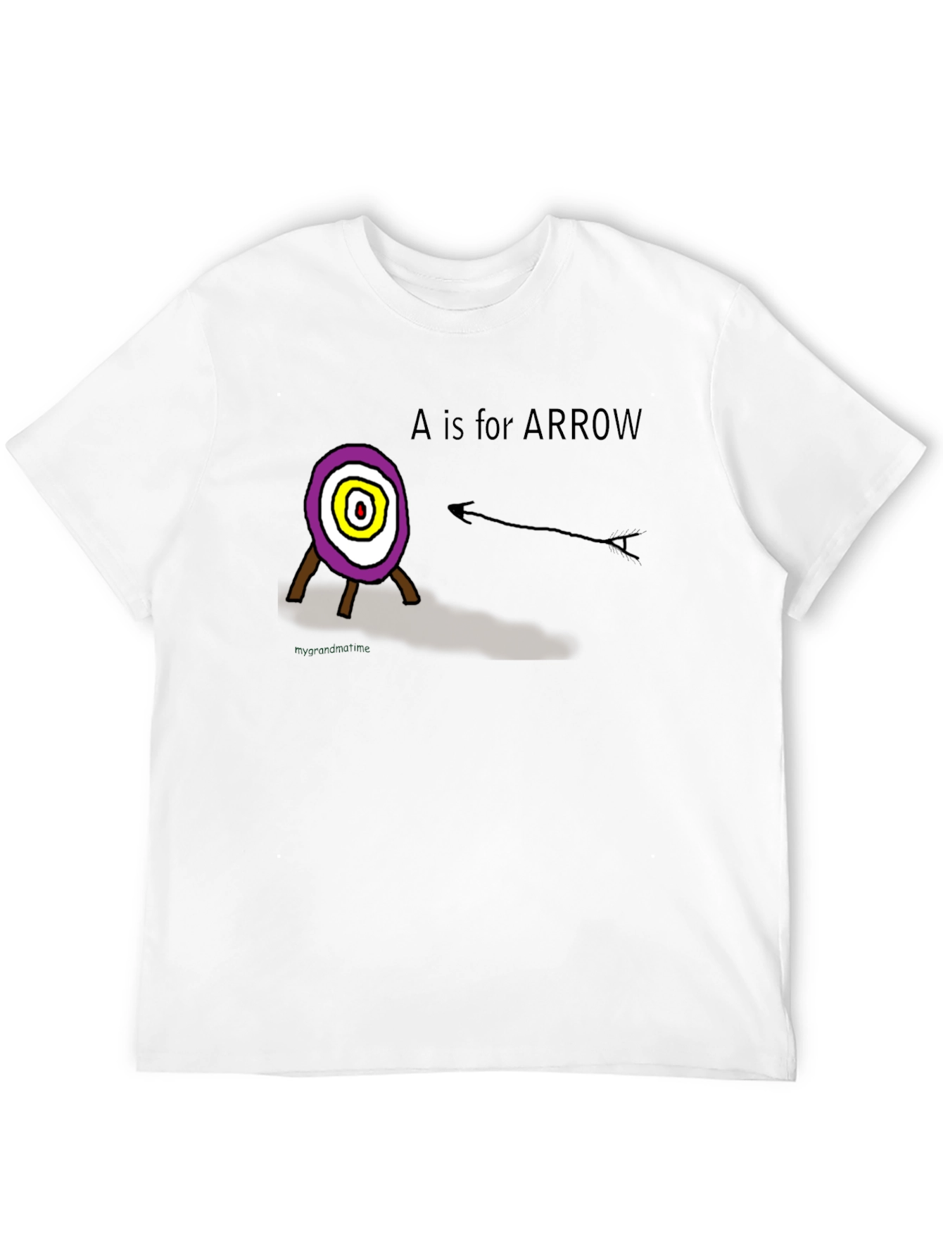 Black A is for Arrow T-shirt view 12