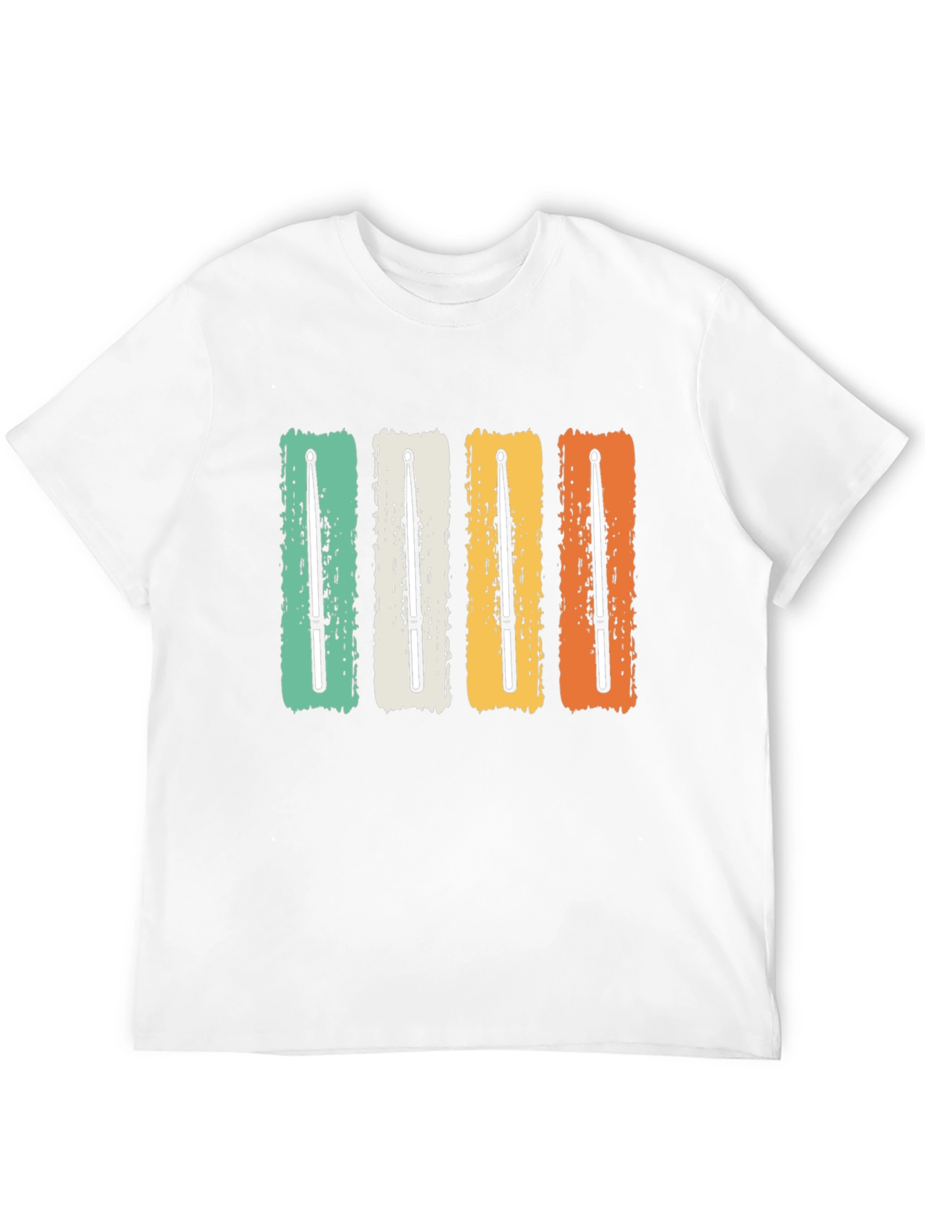 Black Retro Drumsticks T-Shirt - Music Lover Tee view 12