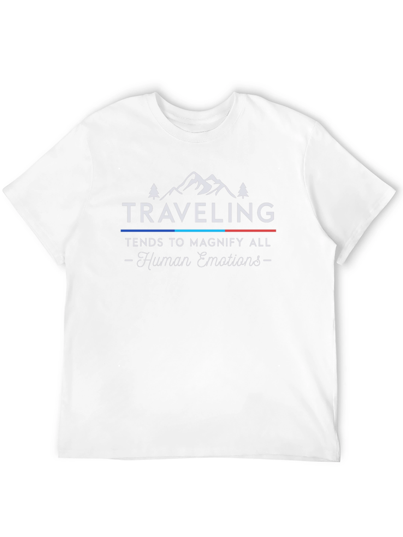 Black Traveling T-Shirt - Human Emotions - Black Cotton Tee view 12