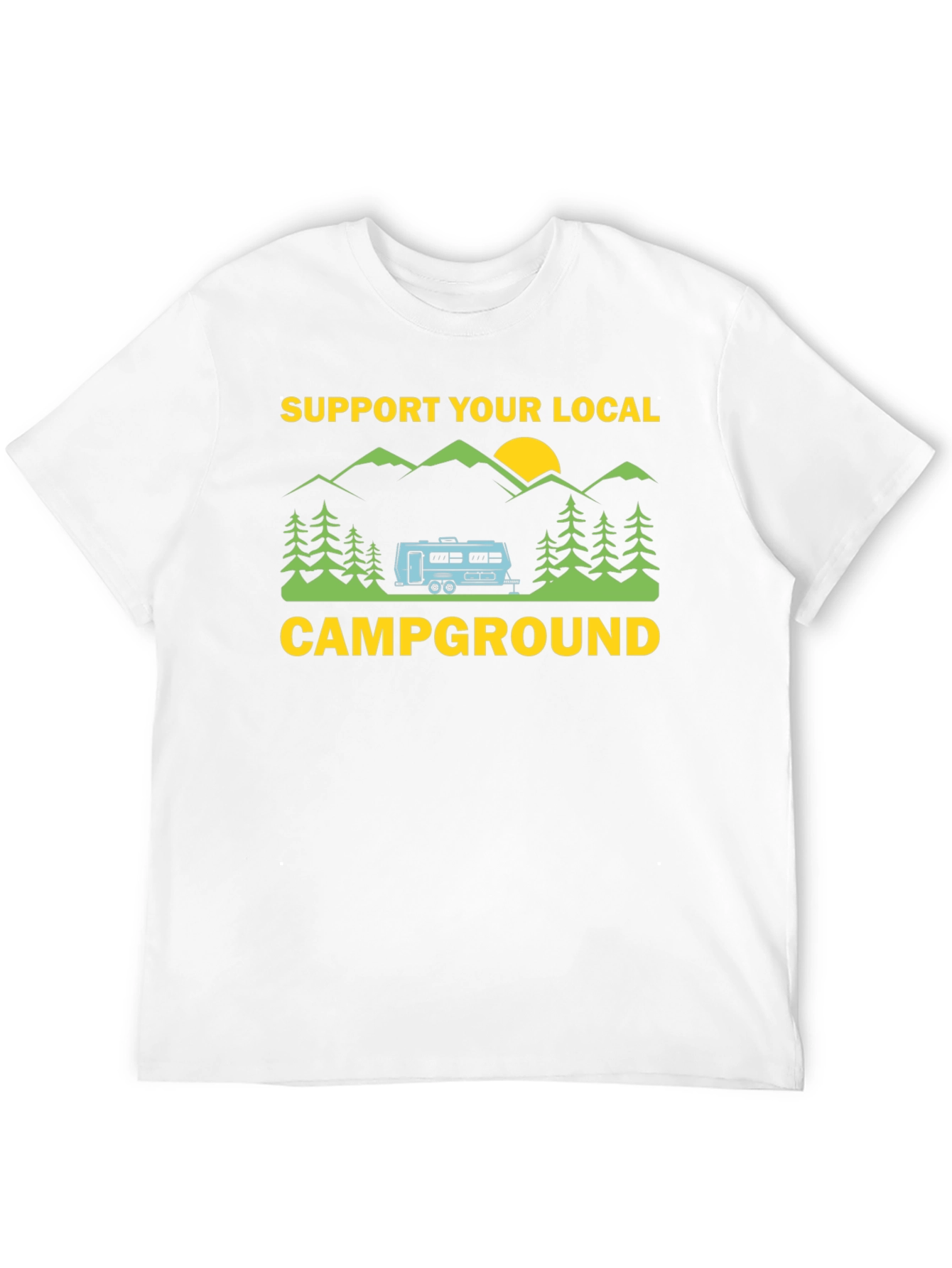 Black Support Your Local Campground Graphic Tee view 12