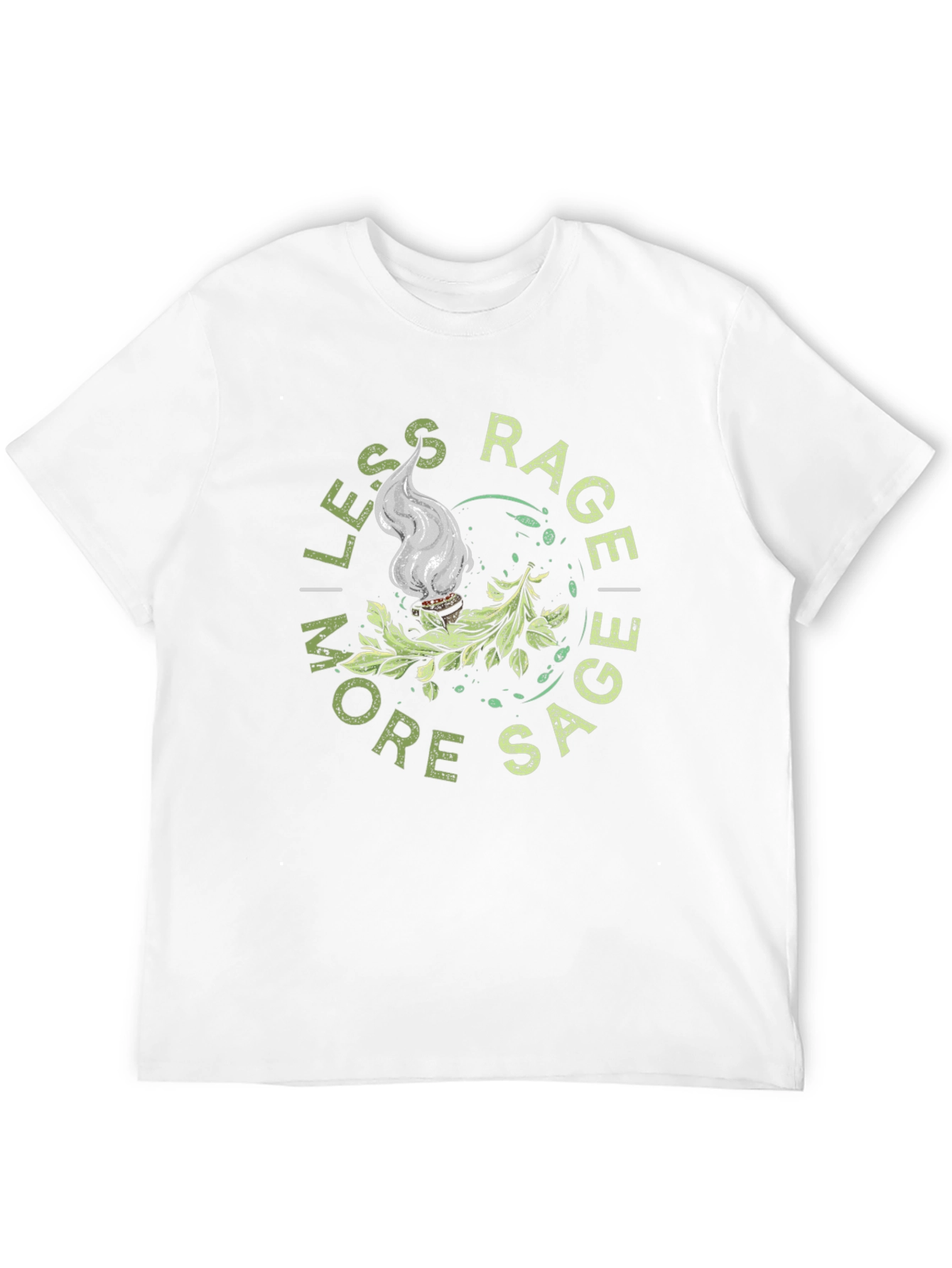 Black Less Rage More Sage T-Shirt view 12