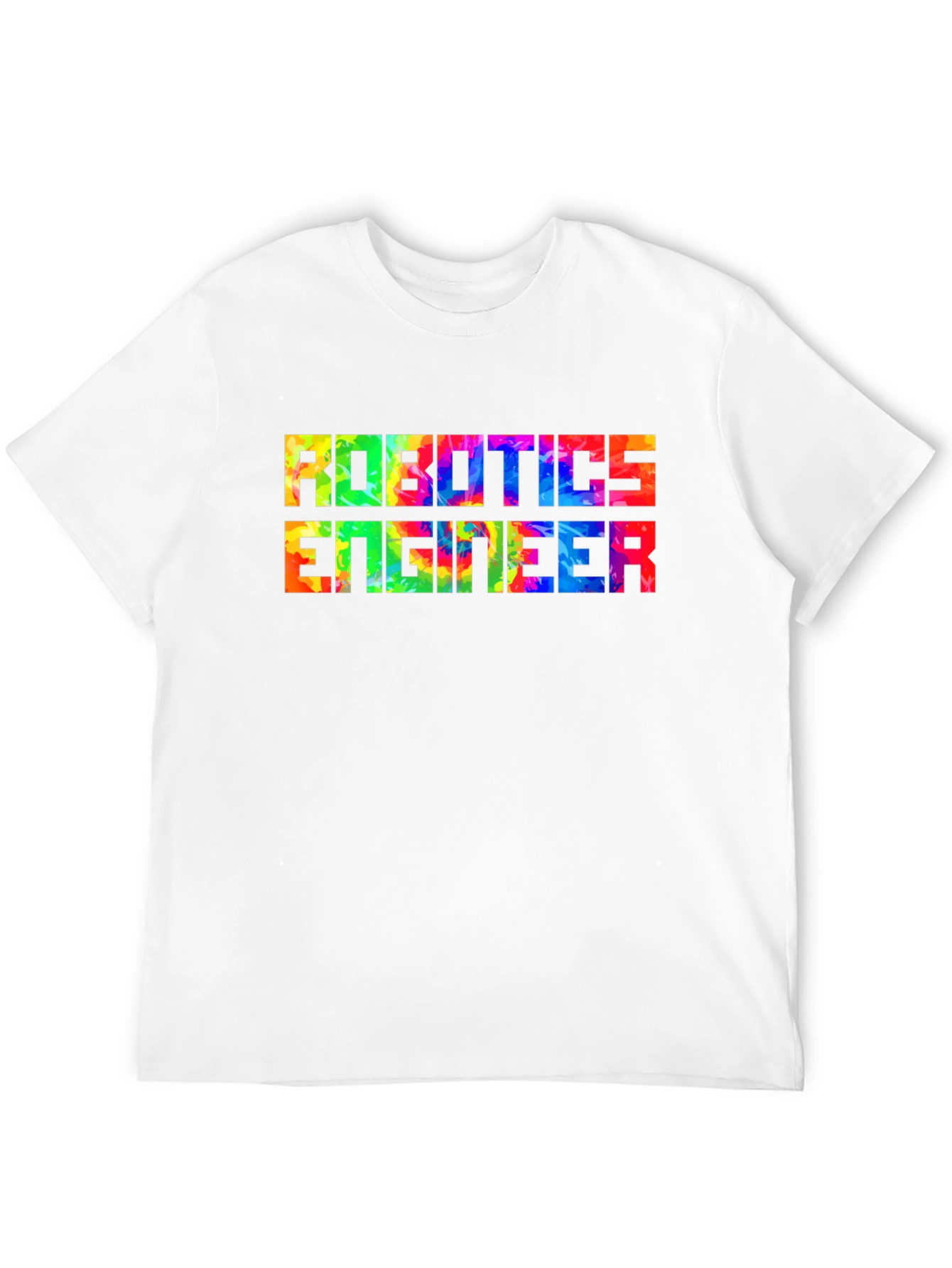 Black Robotics Engineer T-Shirt - Colorful Design view 12