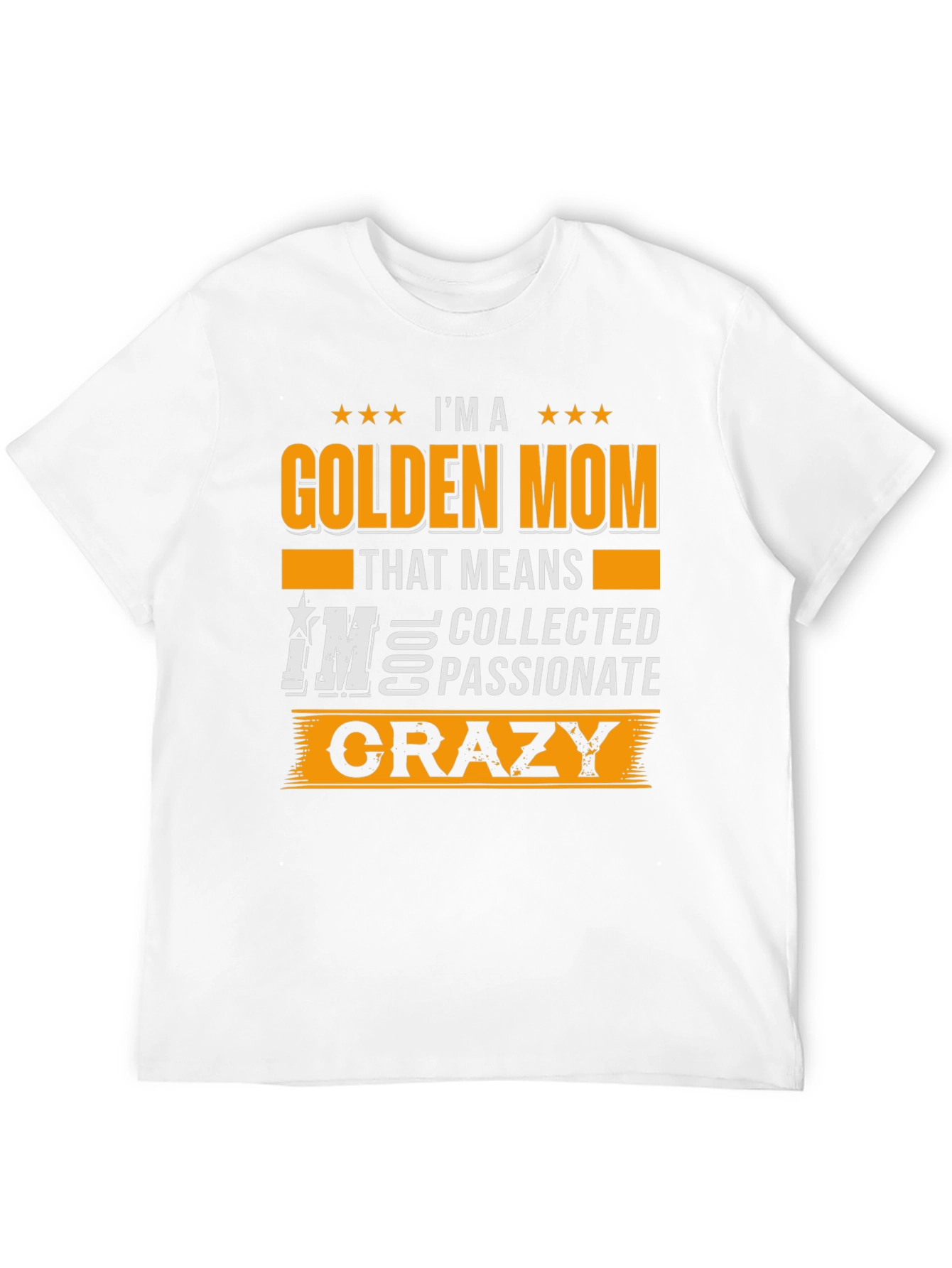 Black Golden Mom Crazy T-Shirt view 12