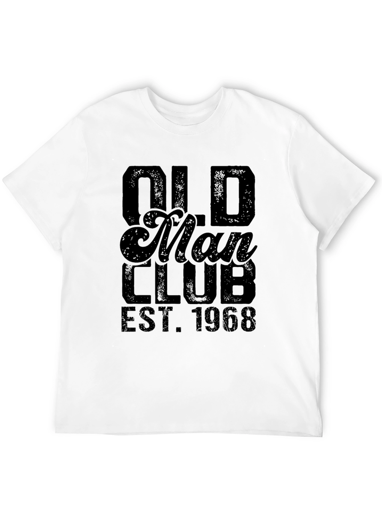 Black Old Man Club EST 1968 Black T-Shirt view 12