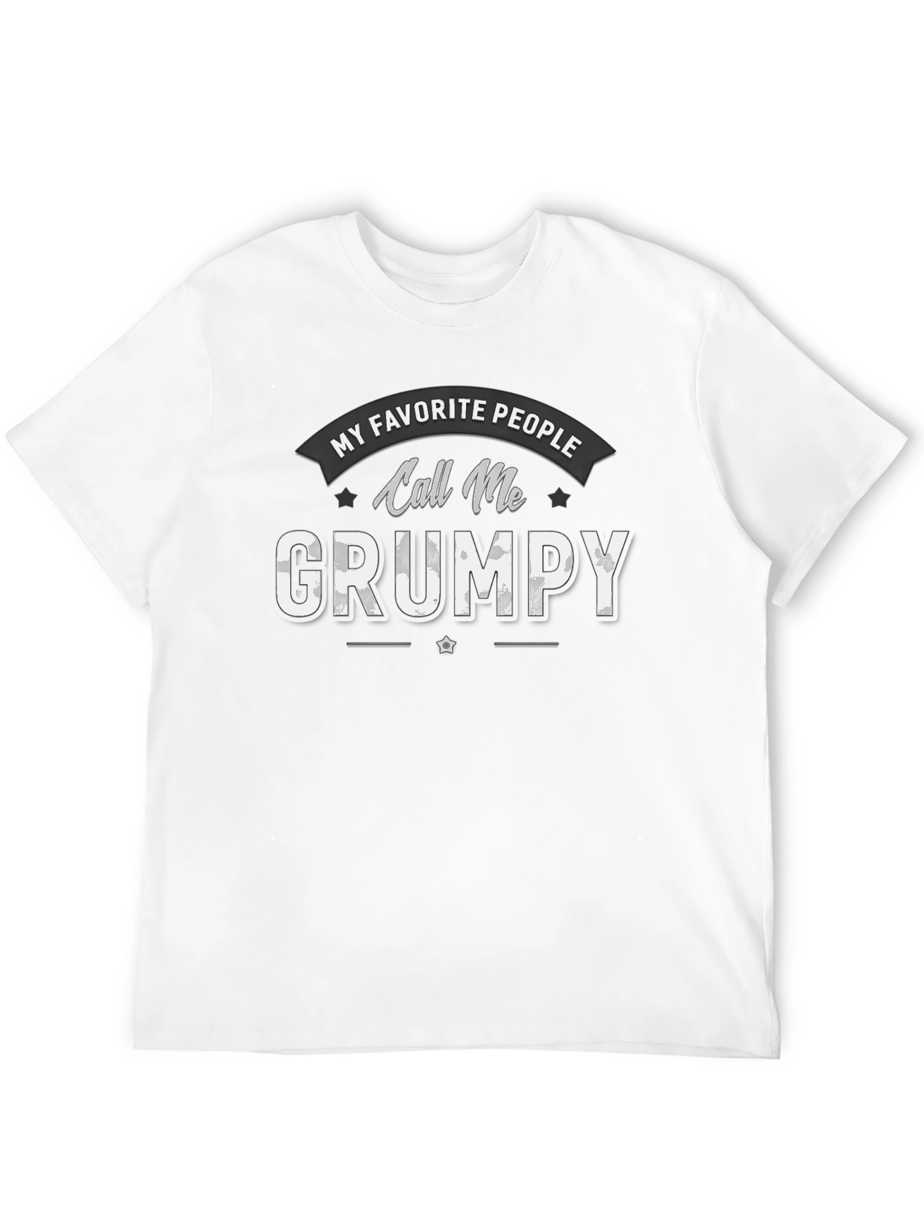 Black My Favorite People Call Me Grumpy T-Shirt view 12