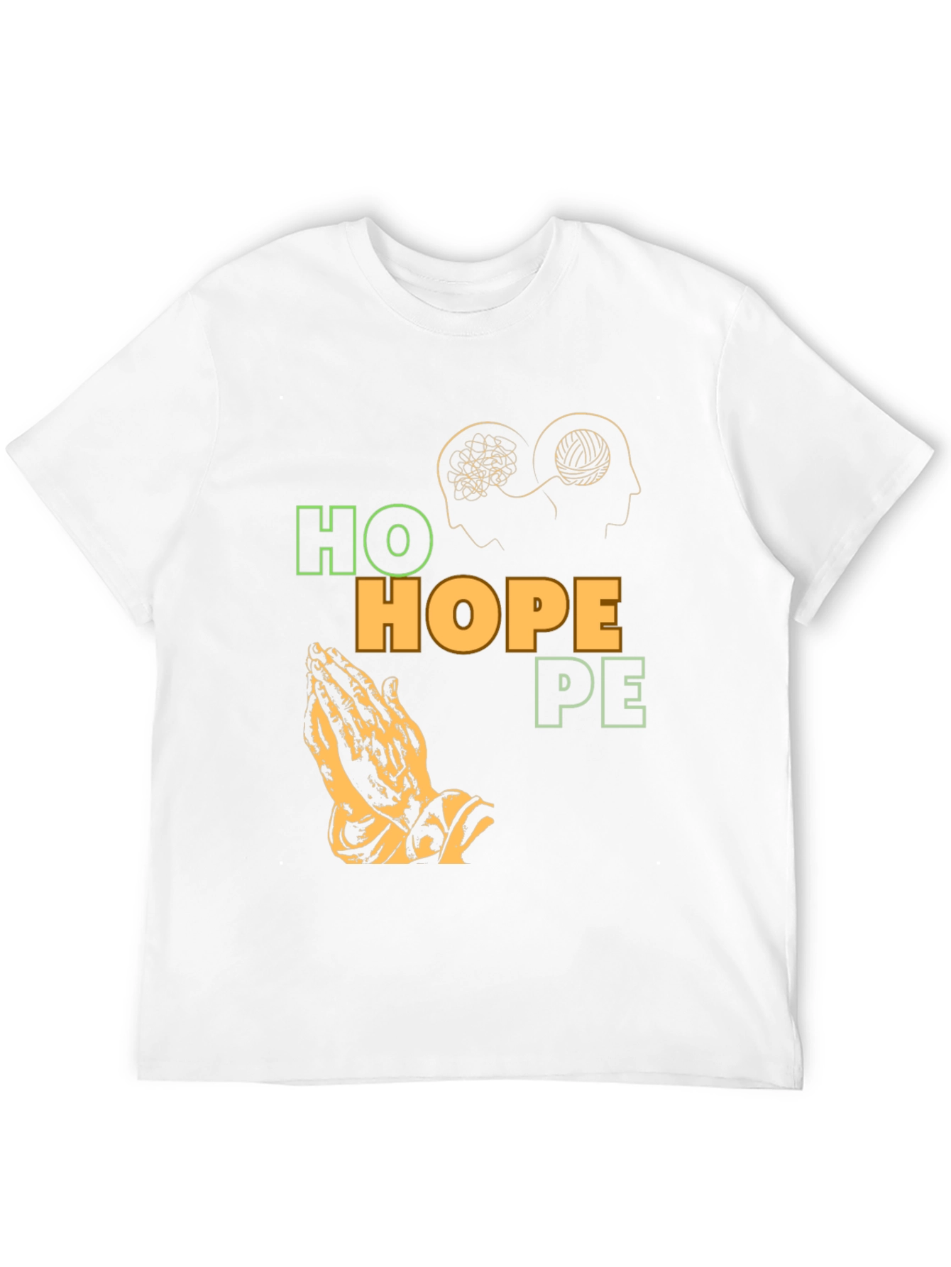 Black Hope Graphic T-Shirt, Unique Praying Hands Design view 12