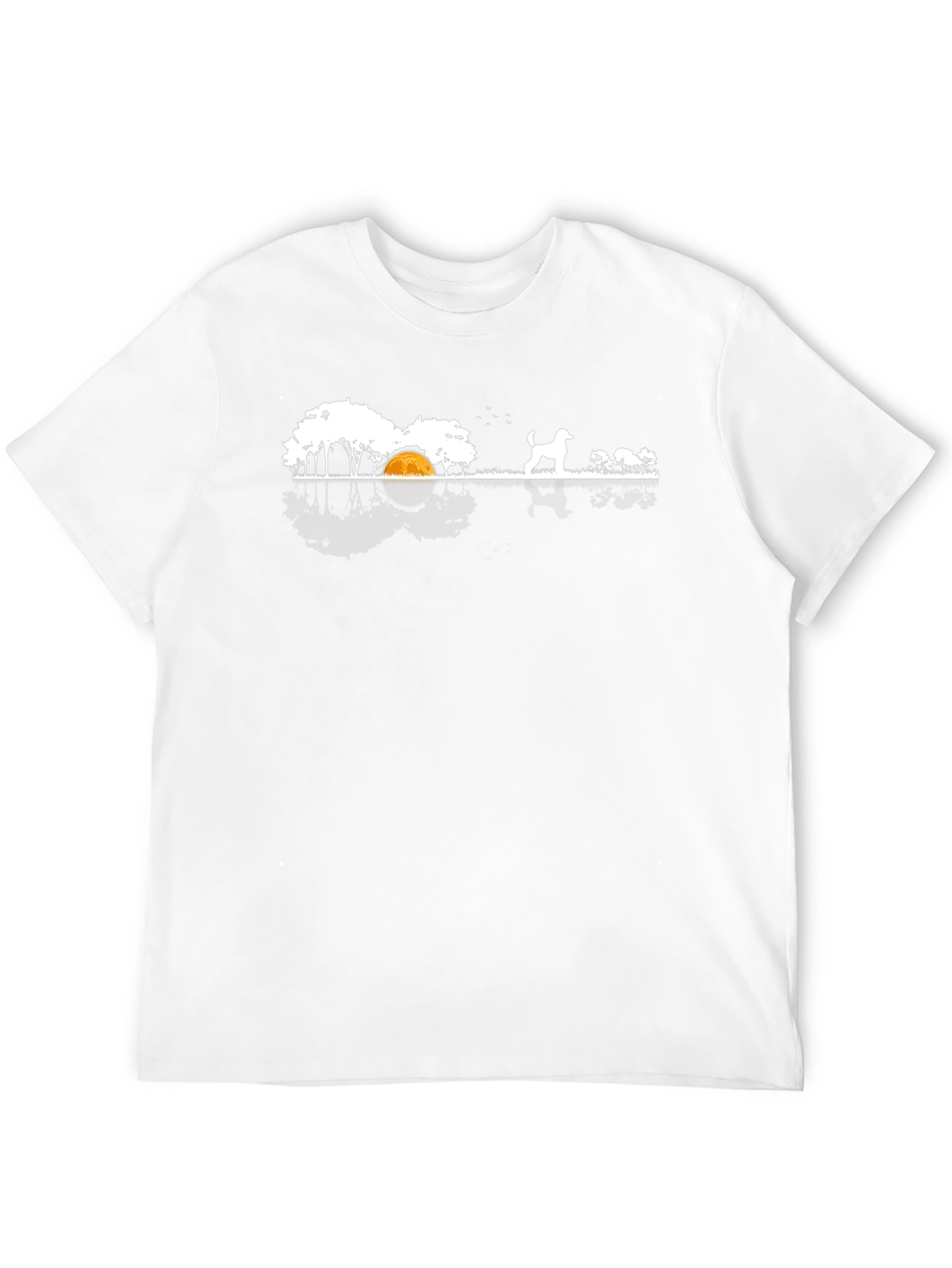 Black Dog Camping Scene T-Shirt - Black view 12