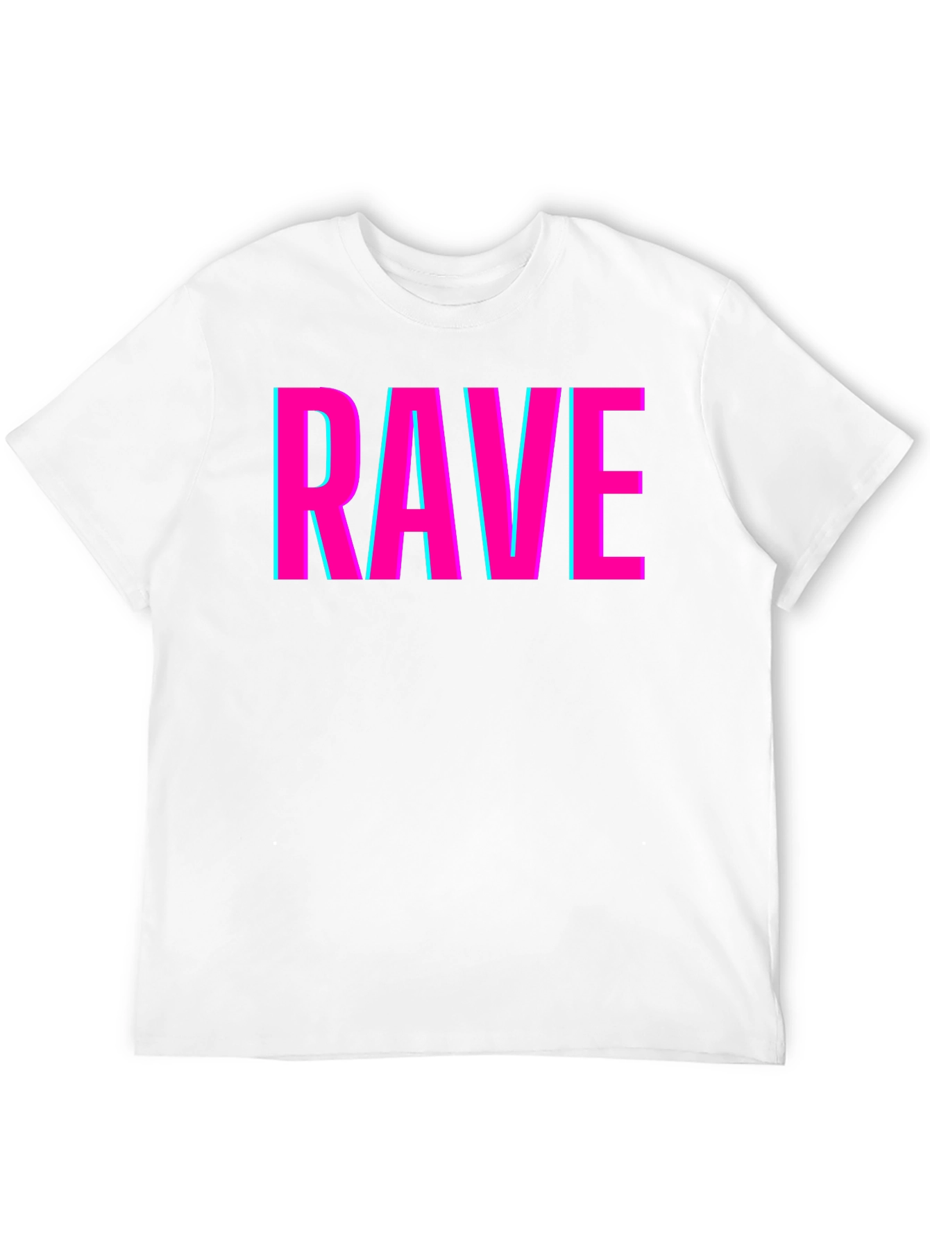 Black Rave Graphic Tee - Neon Pink & Blue view 12
