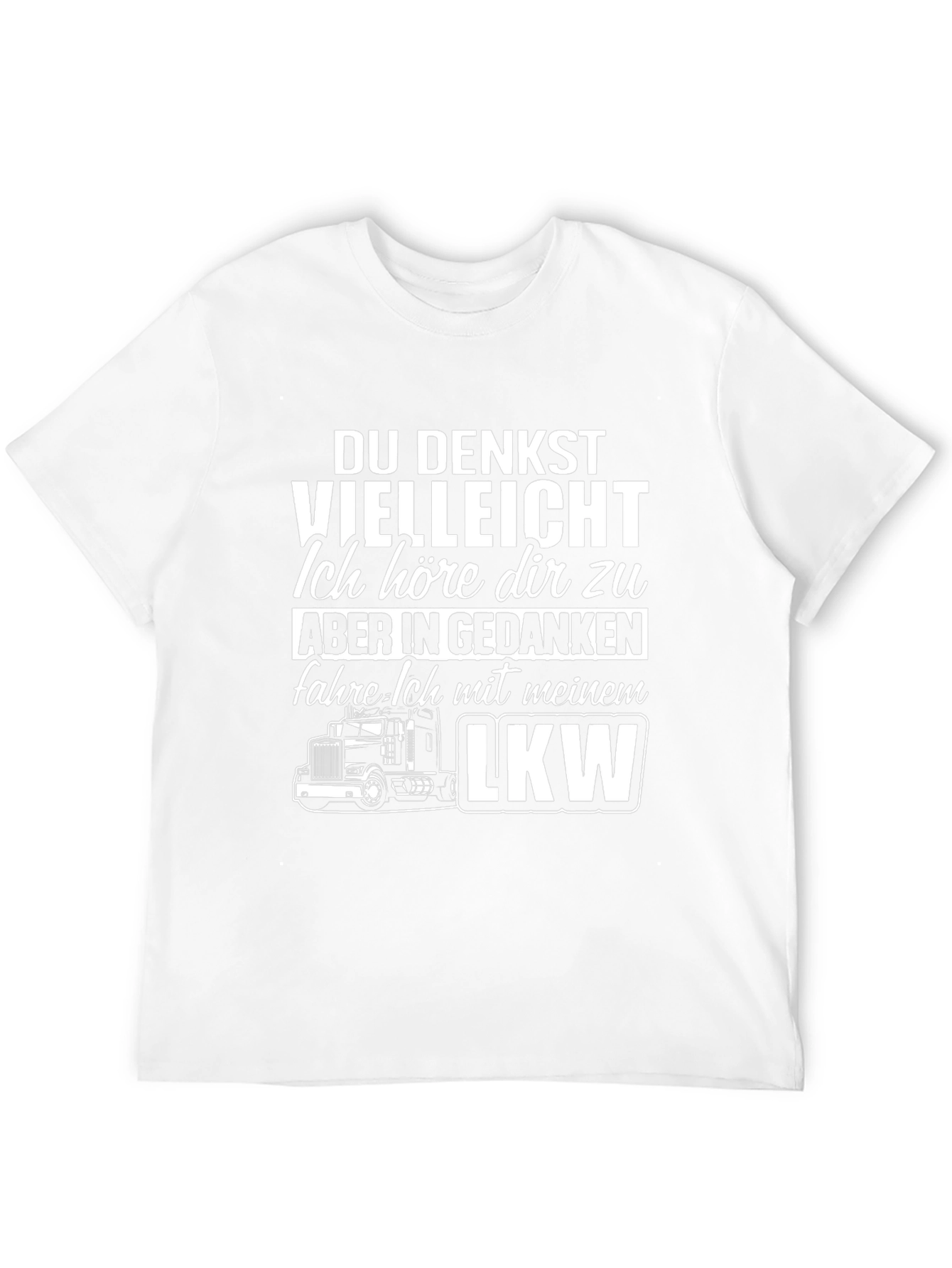 Black Trucker T-Shirt - "LKW" Design view 12