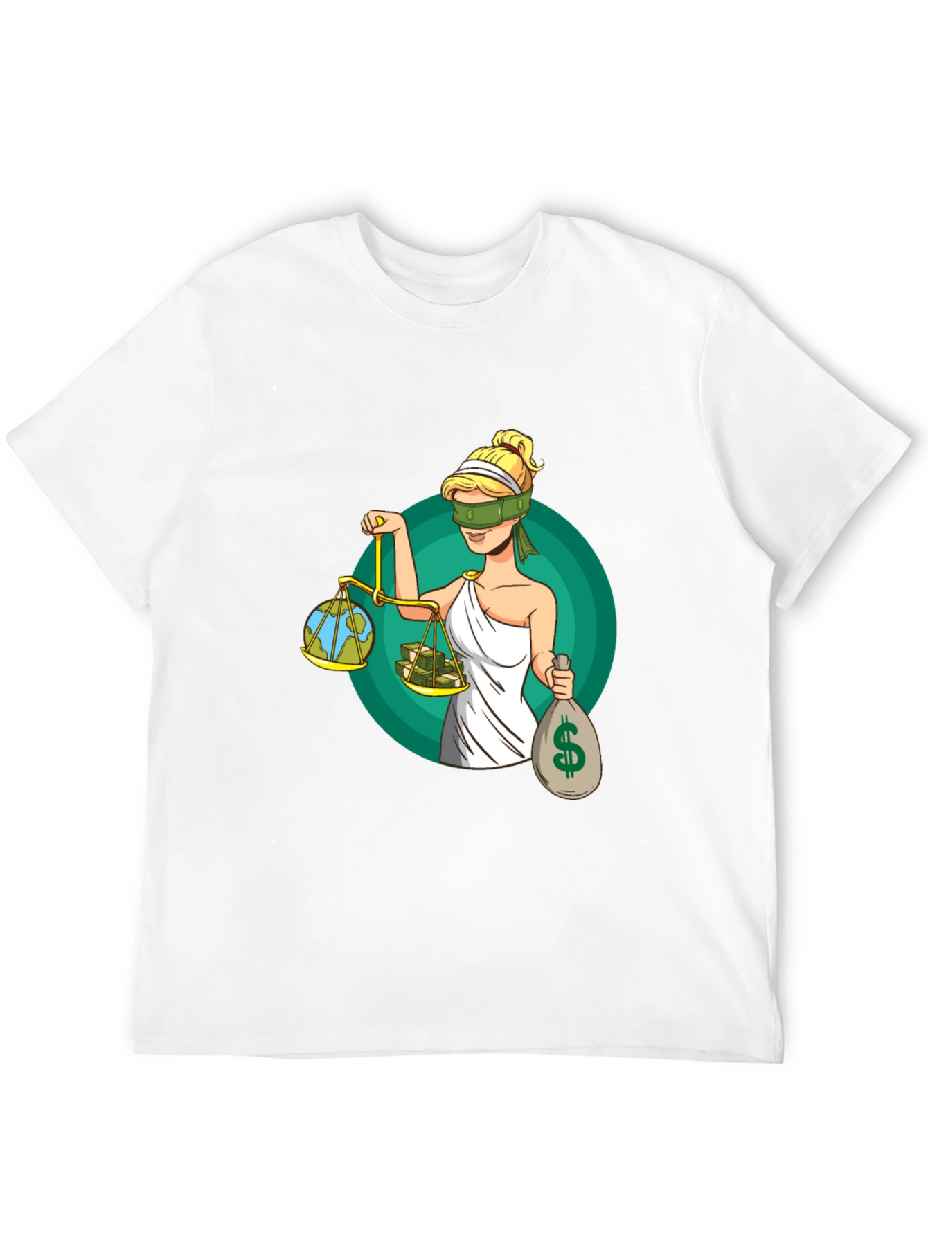 Black Justice T-Shirt - Balance of Earth and Money view 12