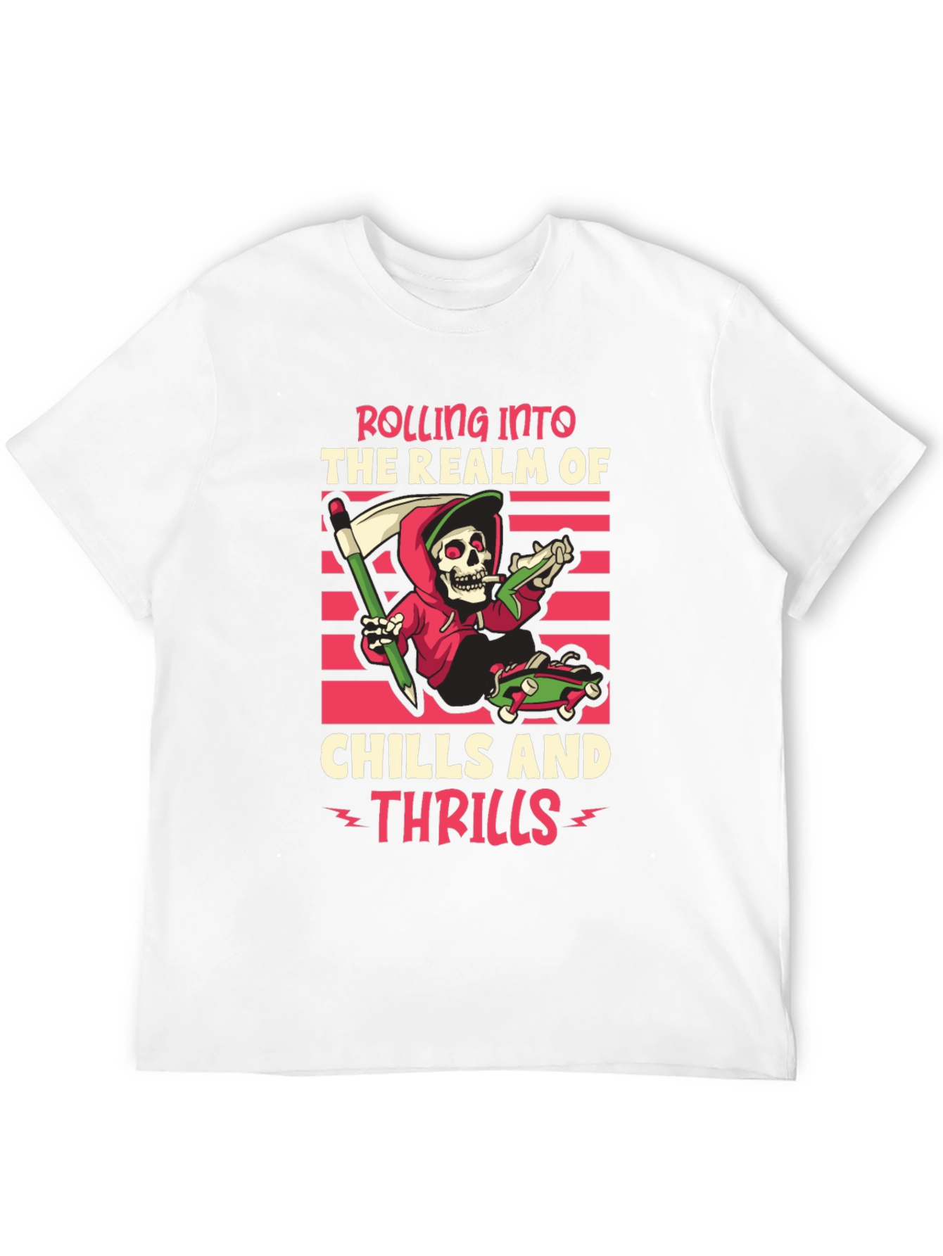 Black Grim Reaper Skateboard T-Shirt - Rolling Into Thrills! view 12