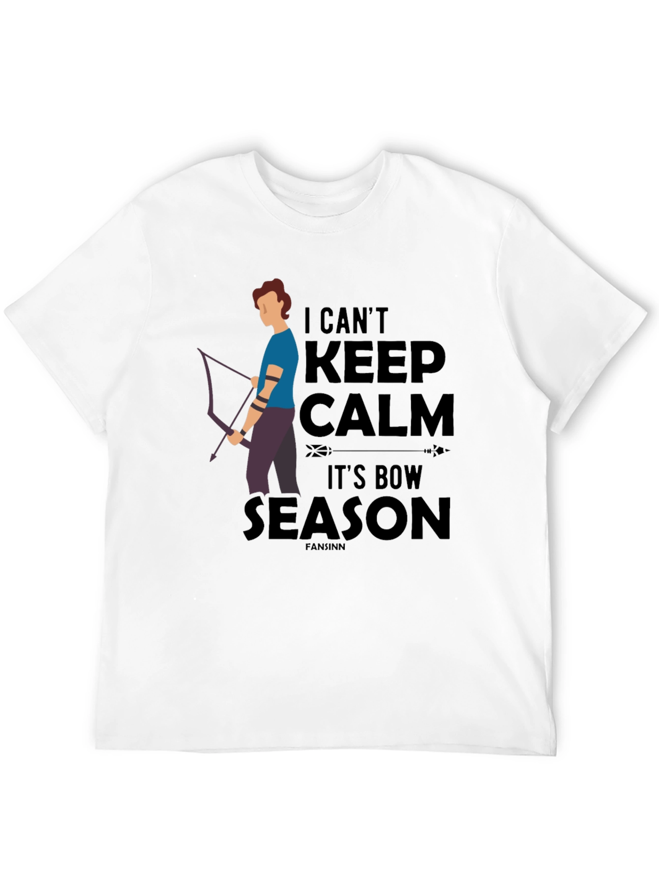Black I Can't Keep Calm It's Bow Season T-Shirt view 12