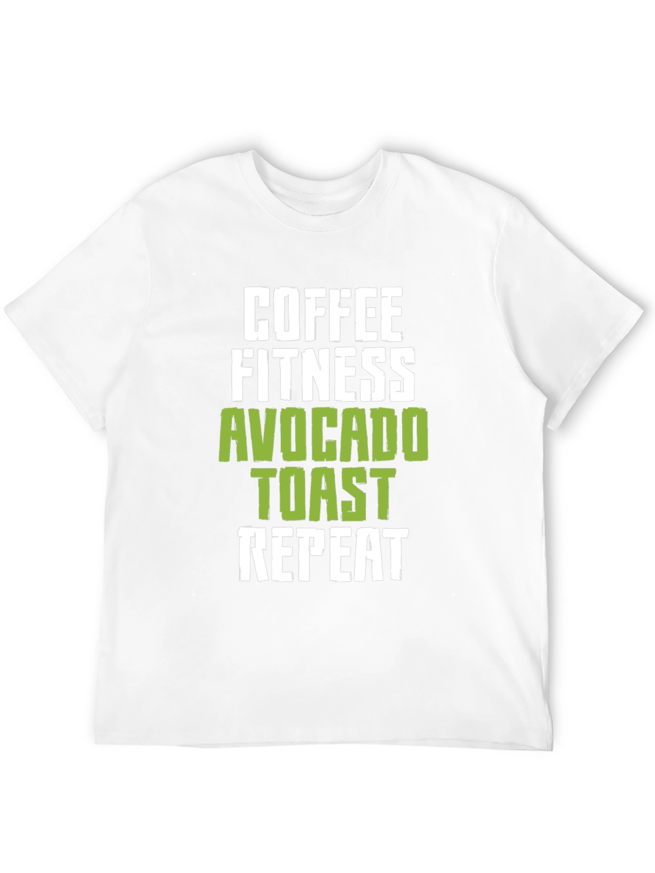 Black Coffee Fitness Avocado Toast Repeat Black Graphic Tee view 12