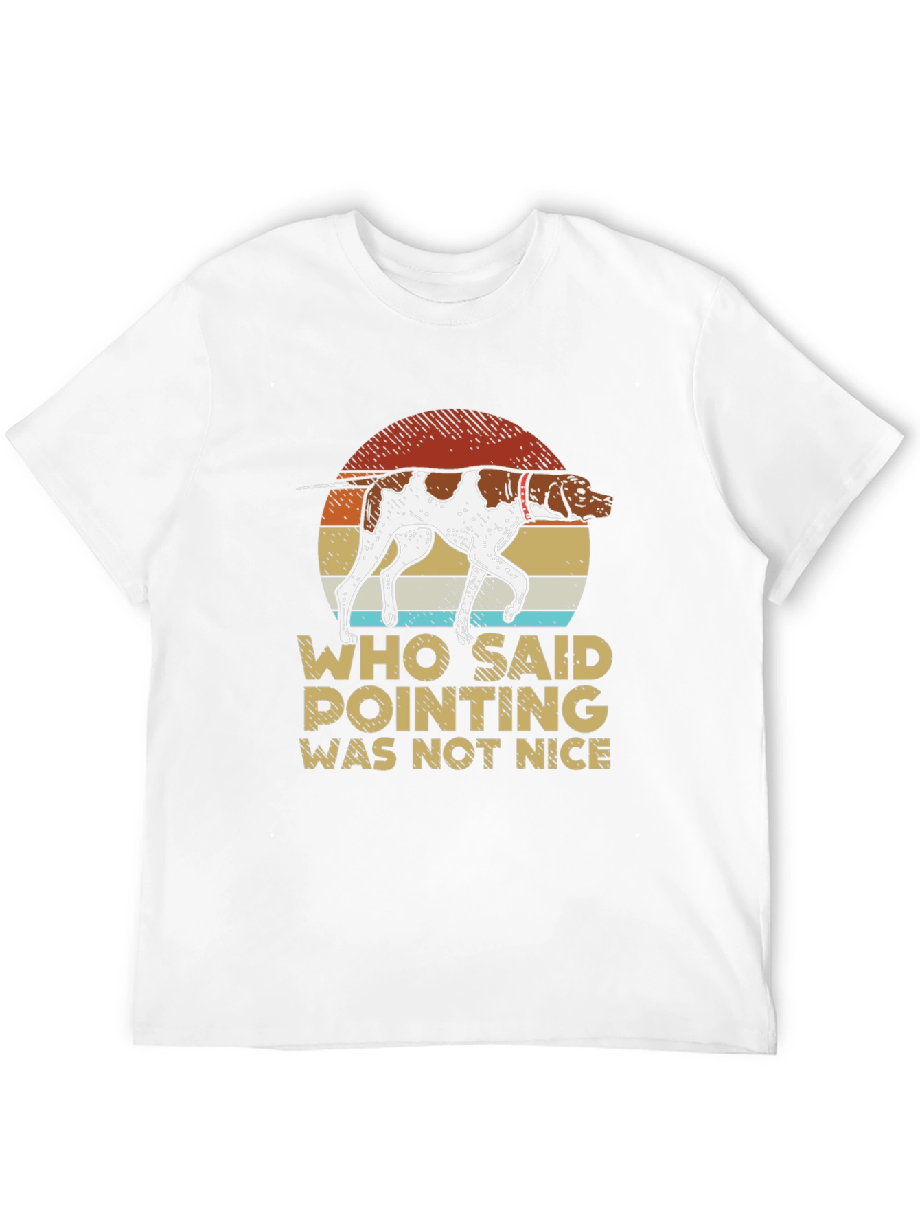 Black Dog Pointing T-Shirt - Funny Hunting Tee view 12